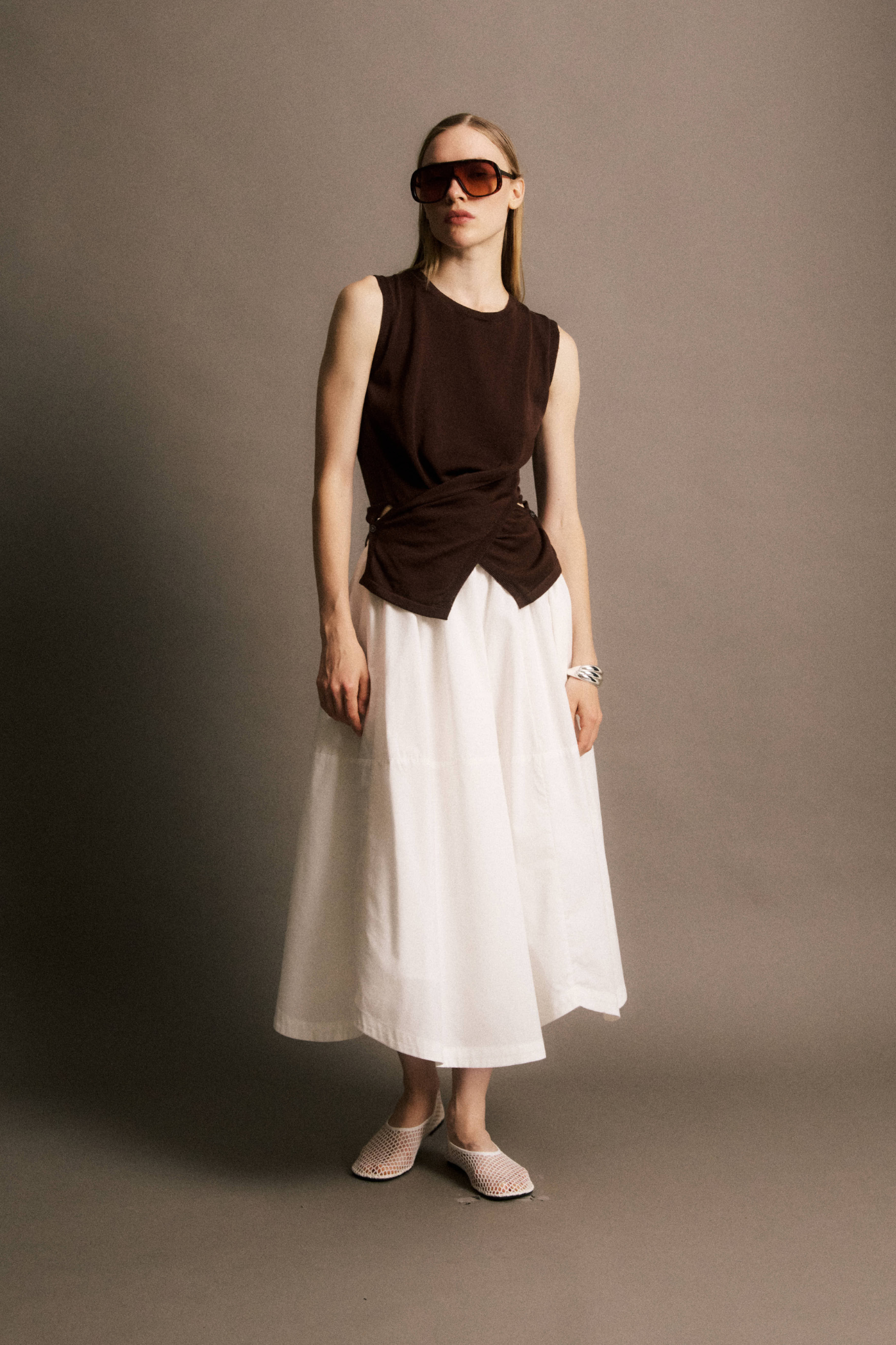 TERENCE TOP - MARRON GLACE