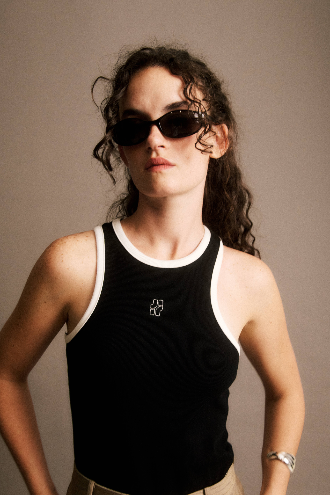 NICOLAS TANK TOP - BLACK