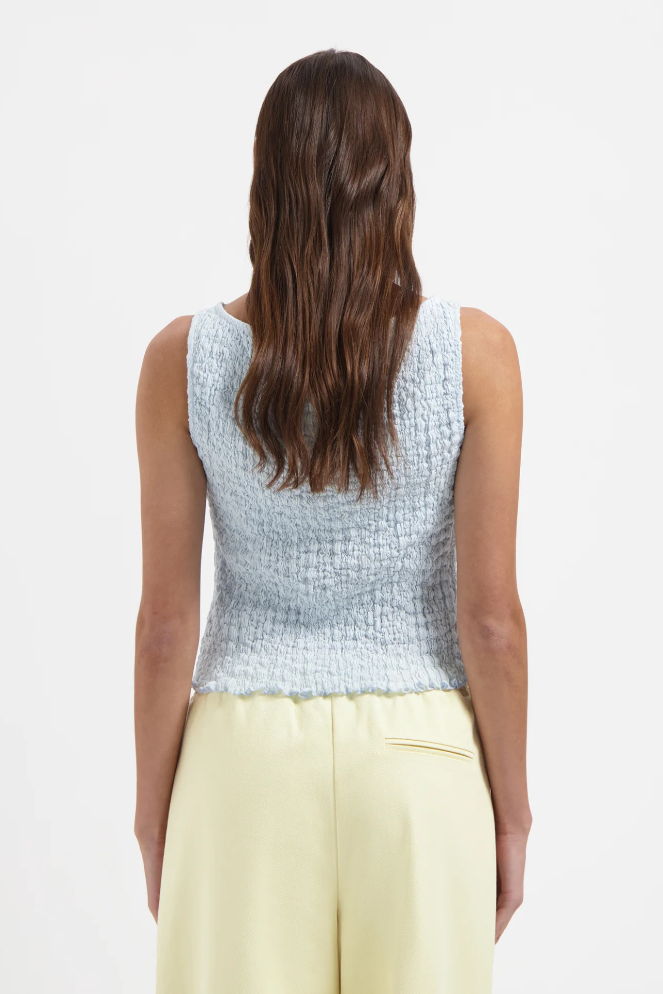 JUNE SMOCK TOP - LIGHT BLUE