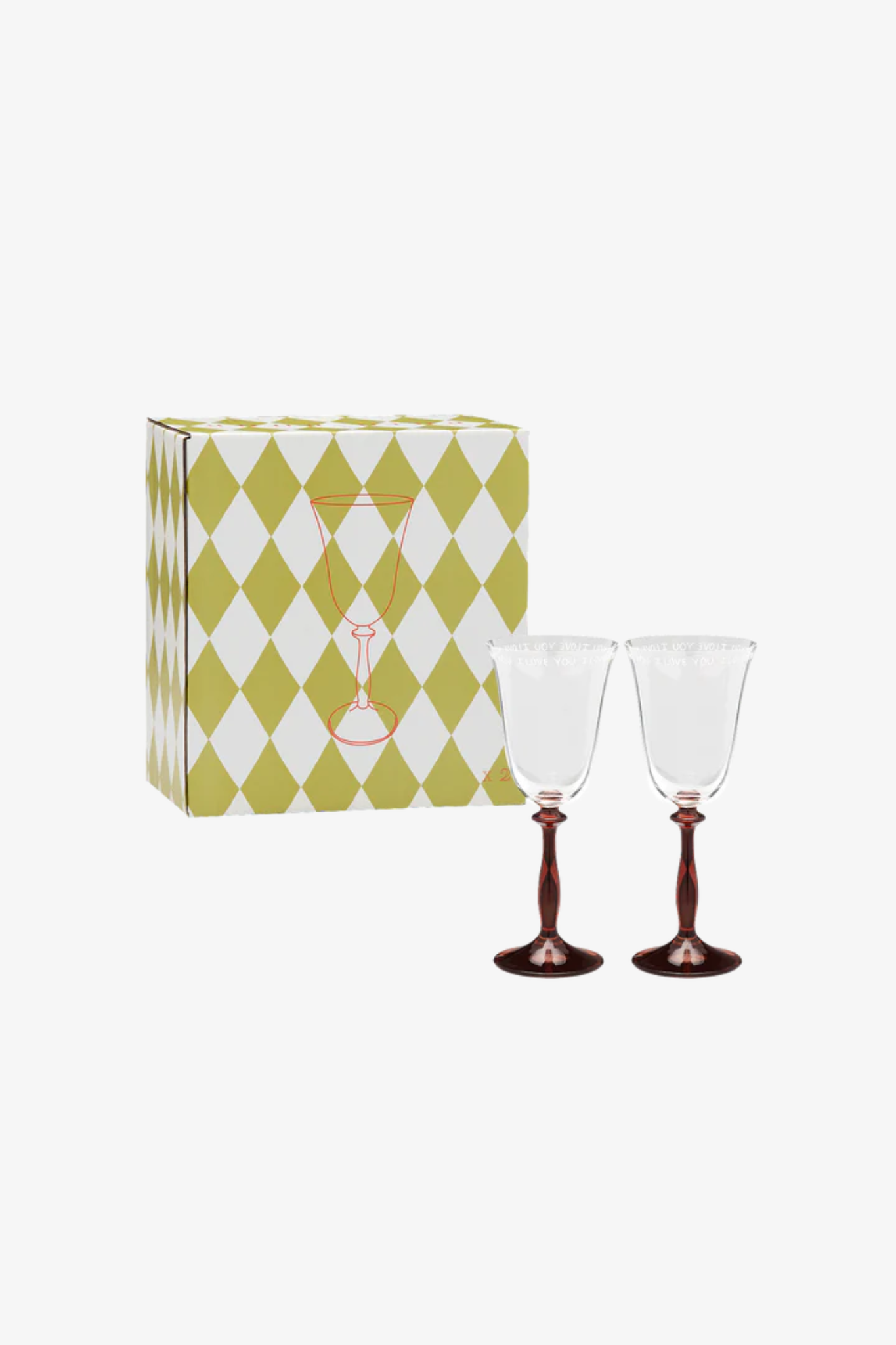 I LOVE YOU WINE GLASS