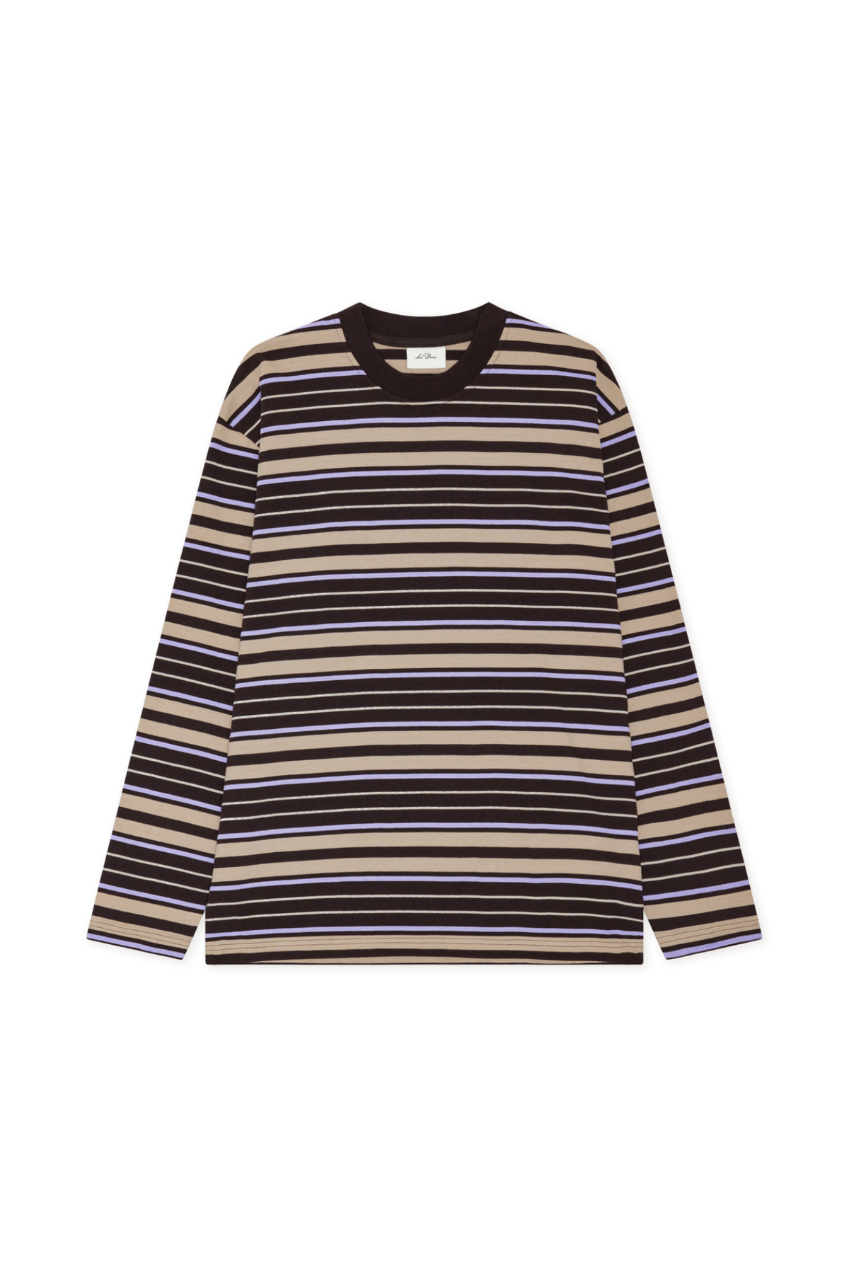 STRIPE LS T-SHIRT - MOLÈ BROWN