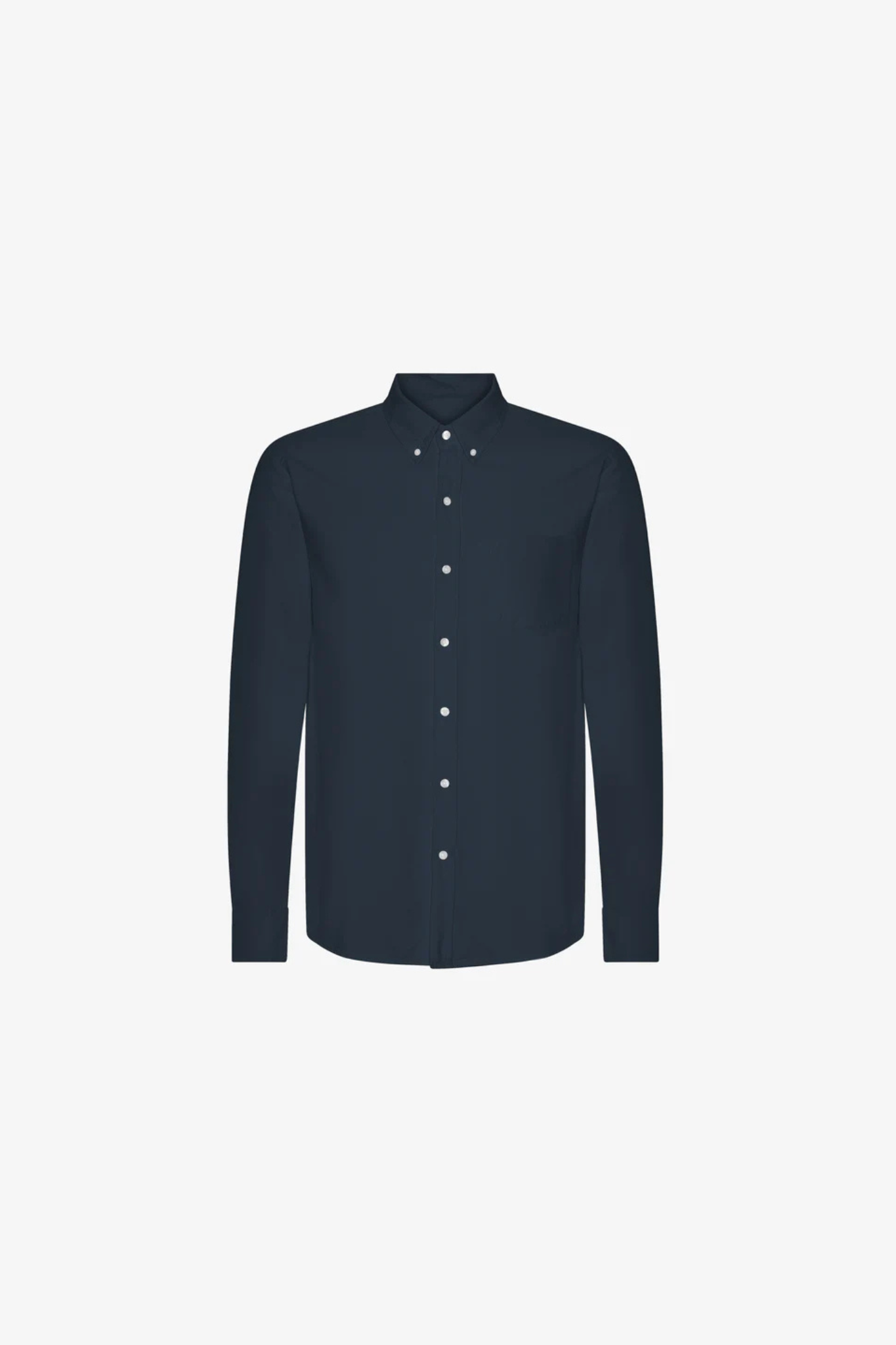 ORGANIC BUTTON DOWN SHIRT - NAVY BLUE