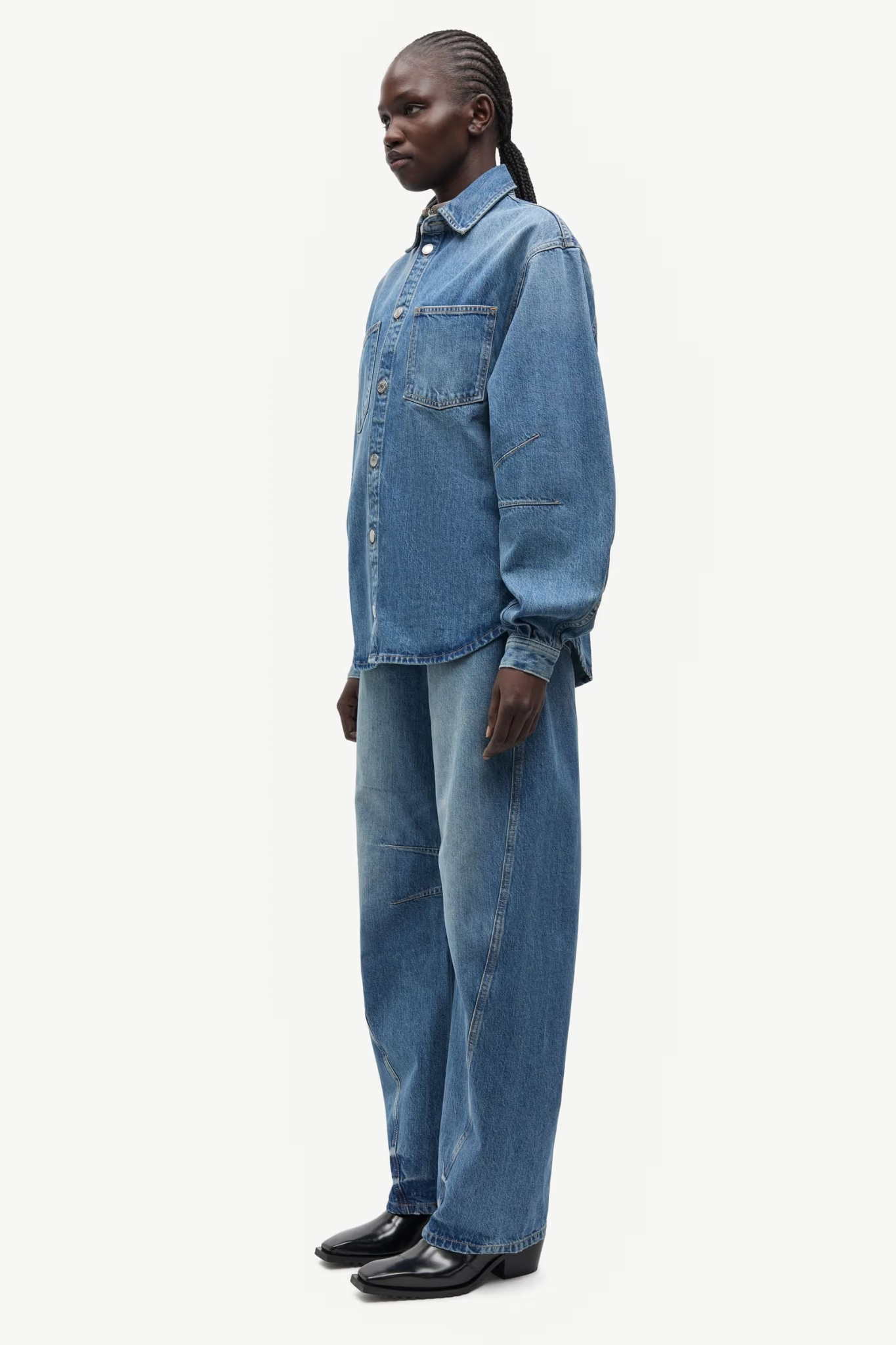 HARP SEAM SHIRT - SEPHIA BLUE