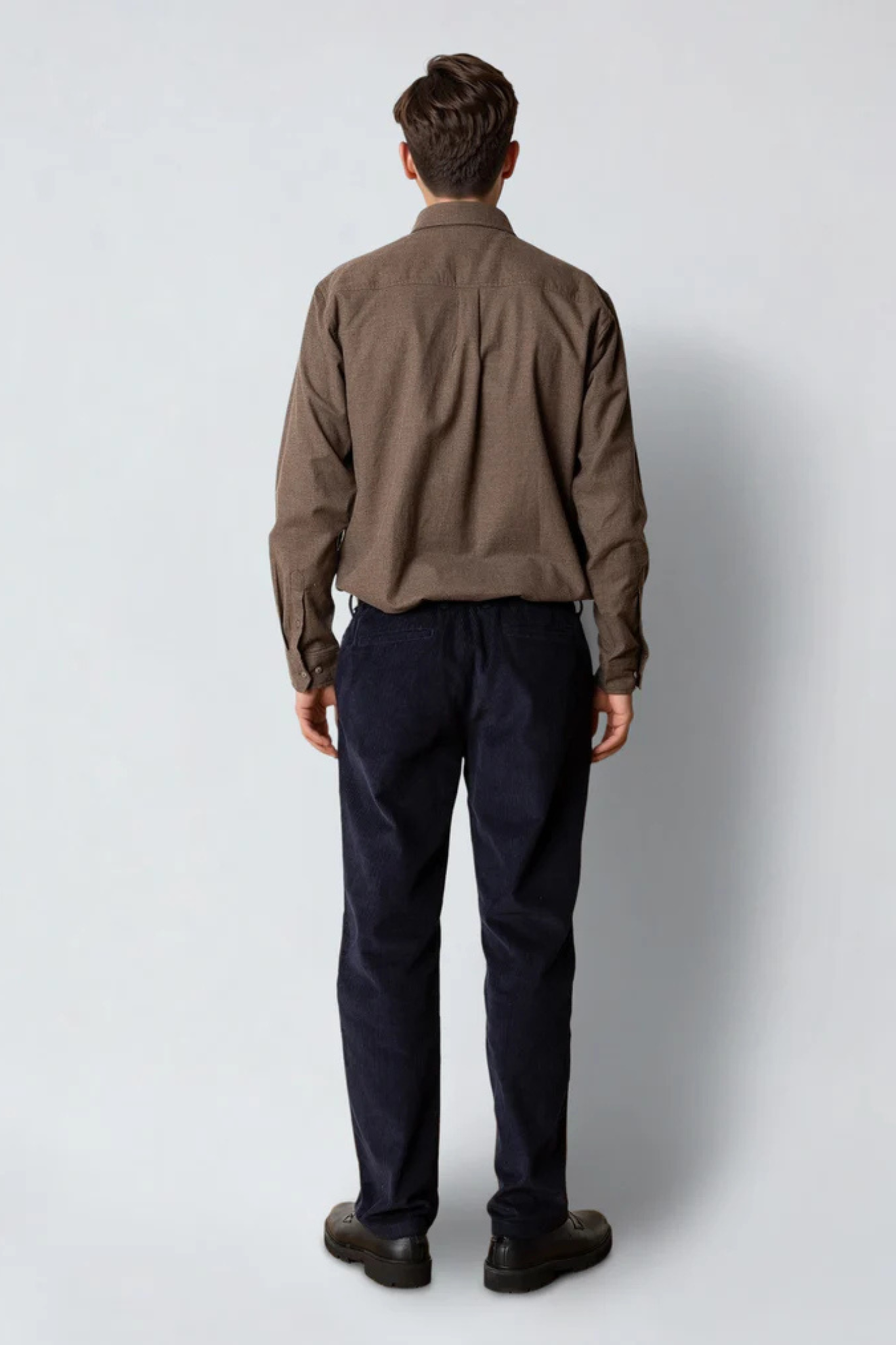 RUSSEL FLANNEL SHIRT - BROWN MELANGE