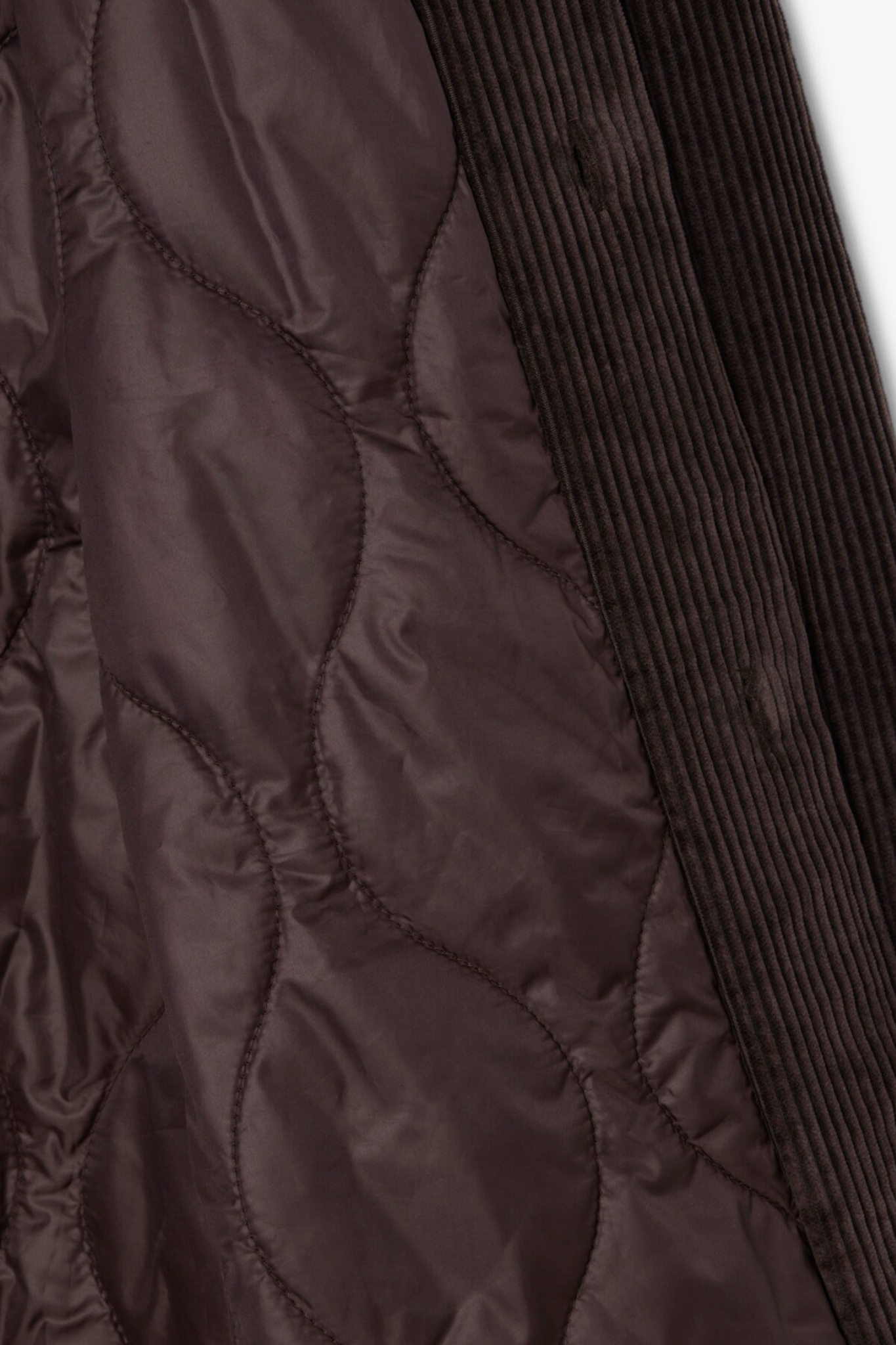 OVERSIZED CORDUROY SHIRT - BROWN