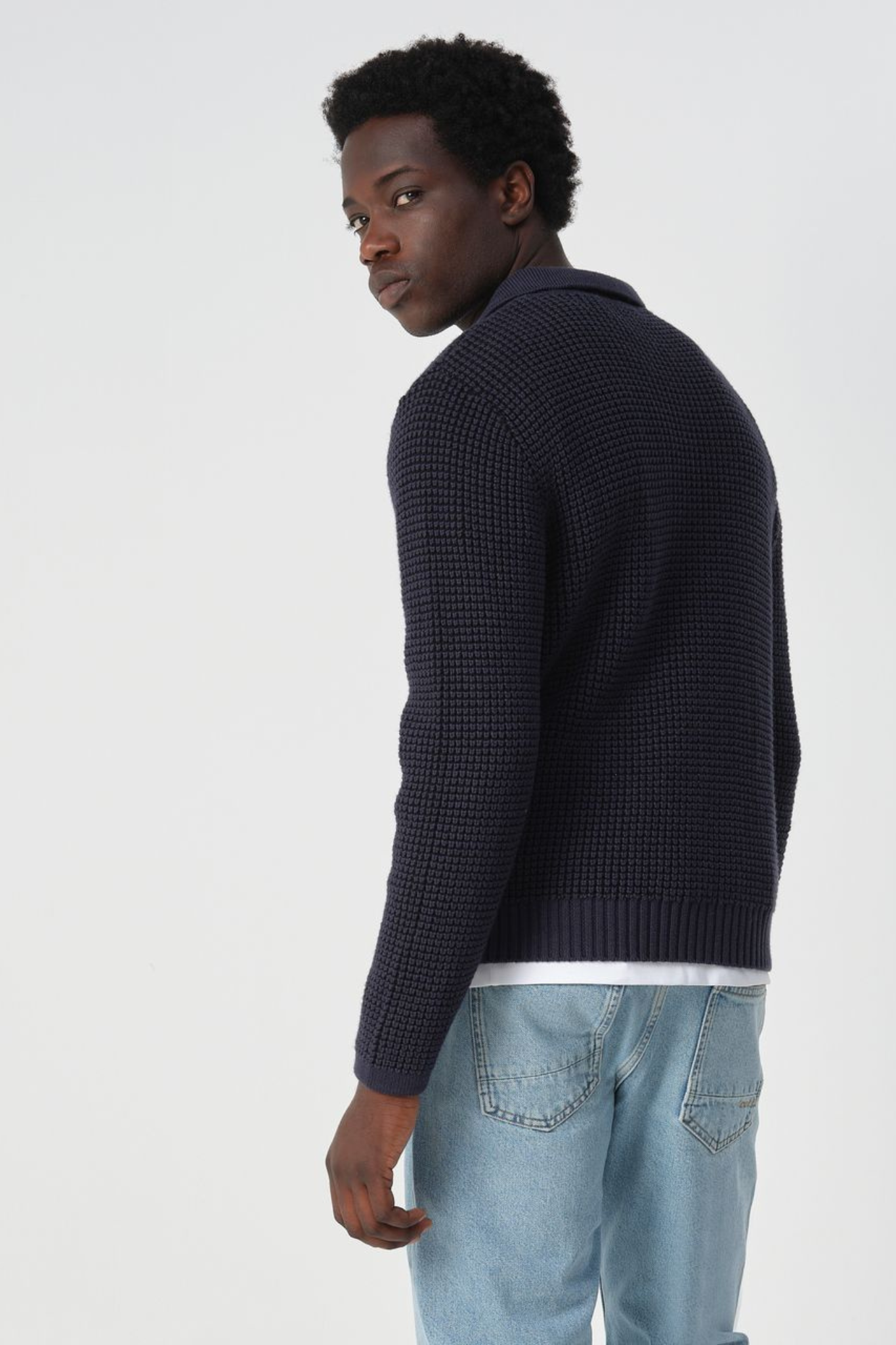 BAKER LS POLO SHIRT - OMBRE BLUE