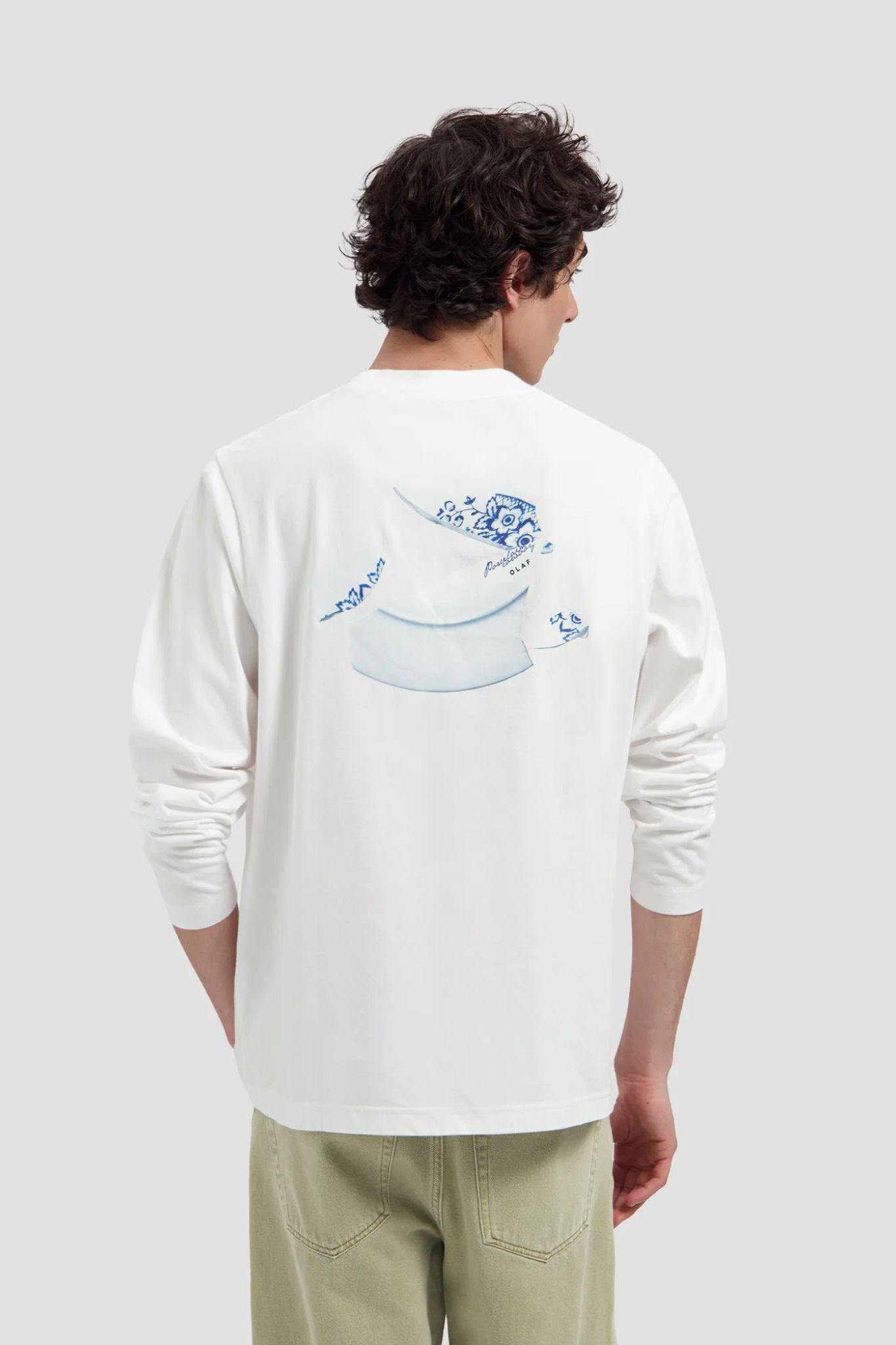 BROKEN PLATE LS T-SHIRT - OPTICAL WHITE