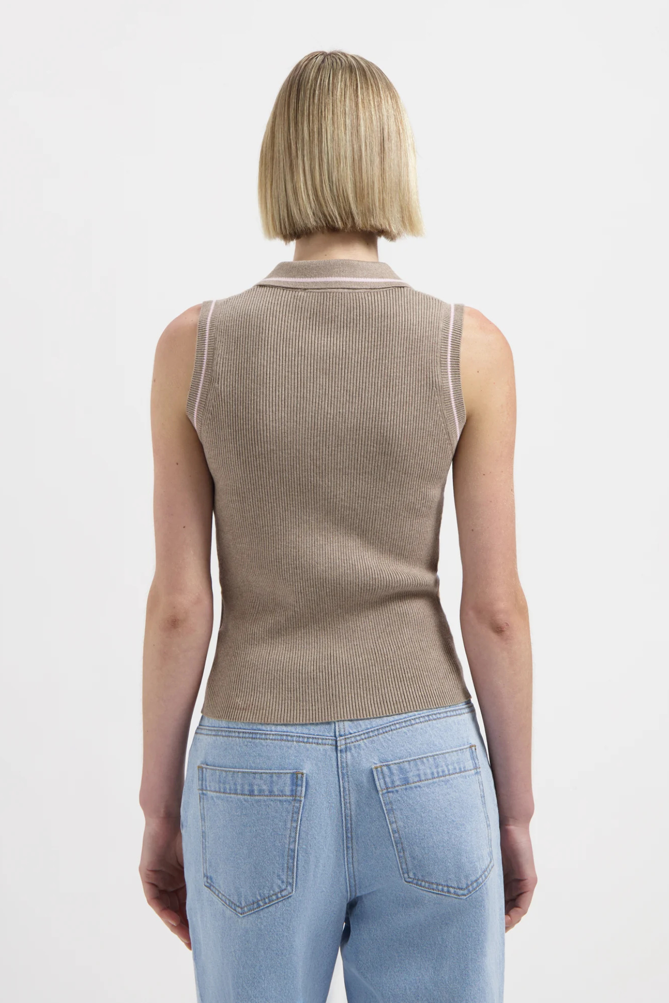 JILL SL POLO KNIT - SAND