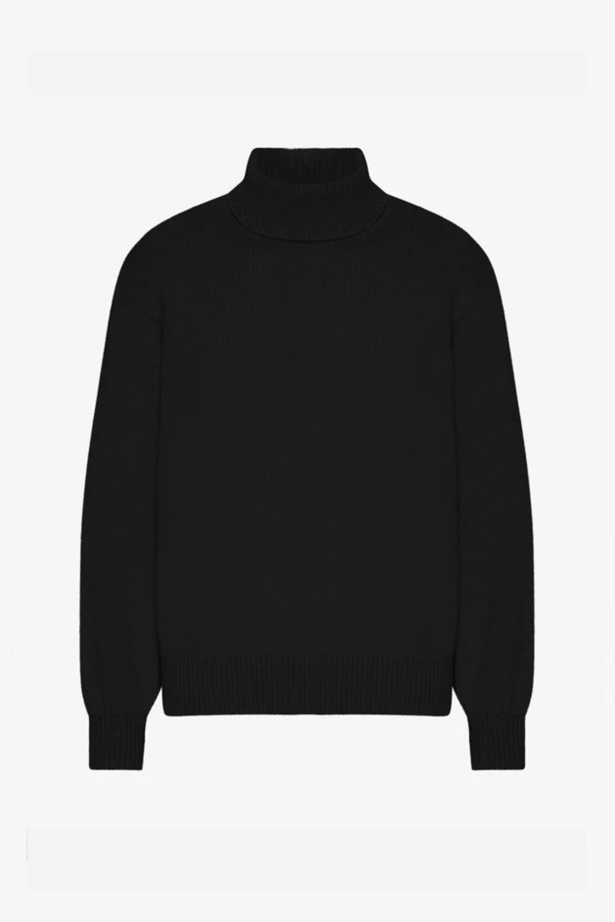 MERINO WOOL TURTLENECK - DEEP BLACK
