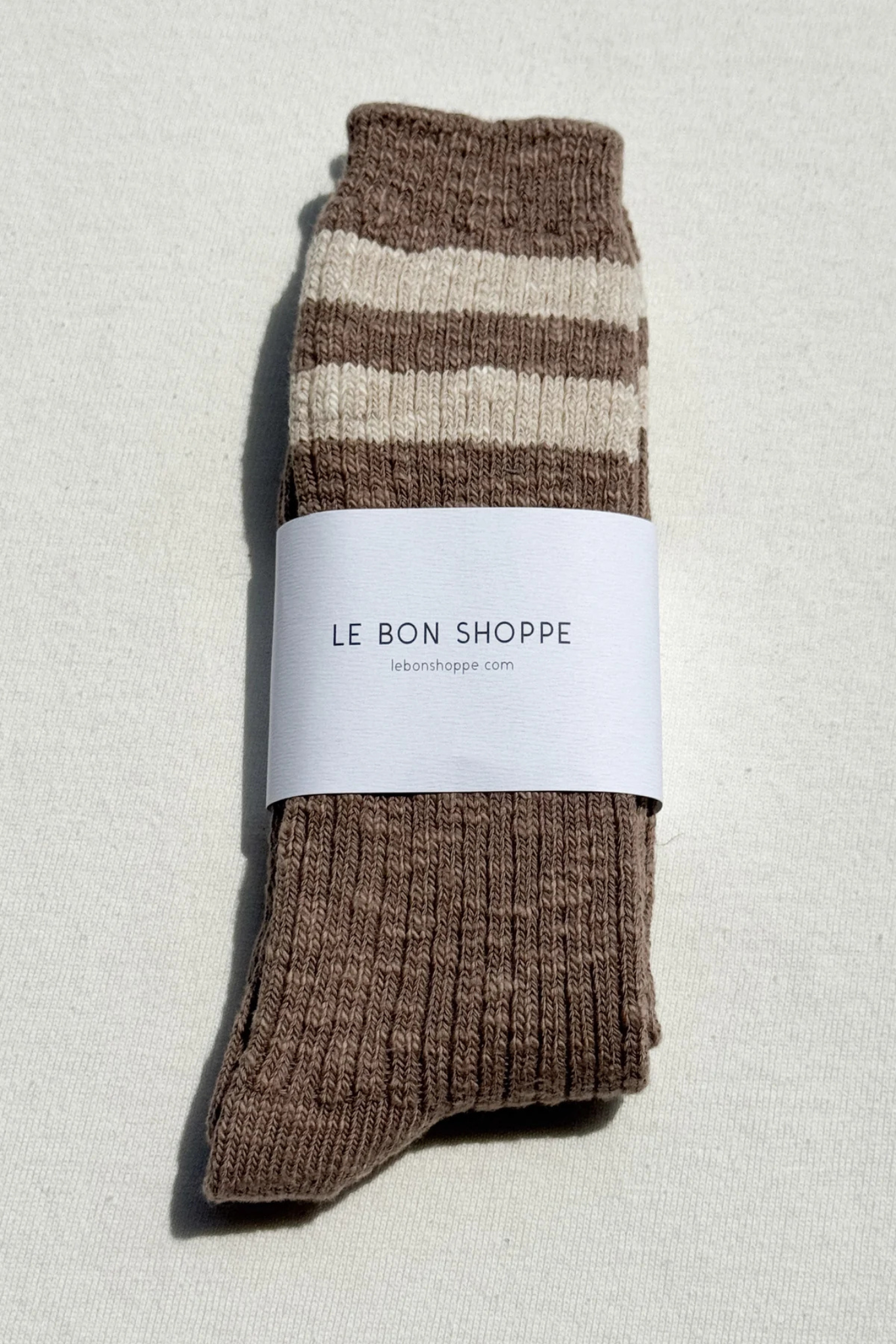 COTTAGE VARSITY SOCKS - FLAX VARSITY