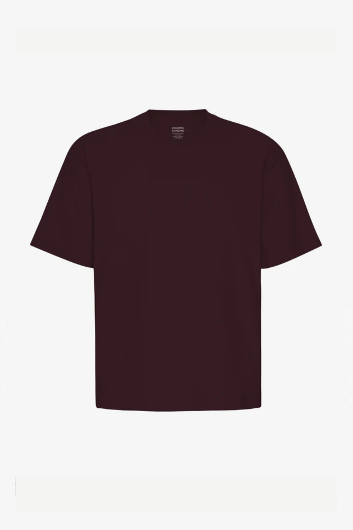 OVERSIZED ORGANIC T-SHIRT - OXBLOOD RED