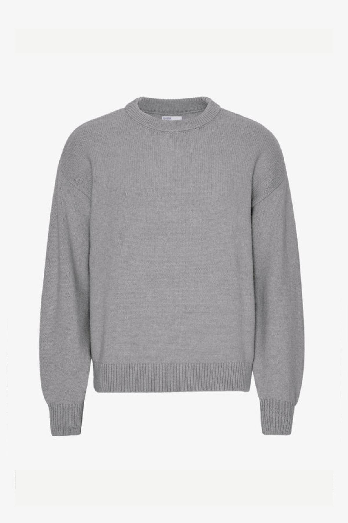 OVERSIZED MERINO WOOL CREW - HEATHER GREY