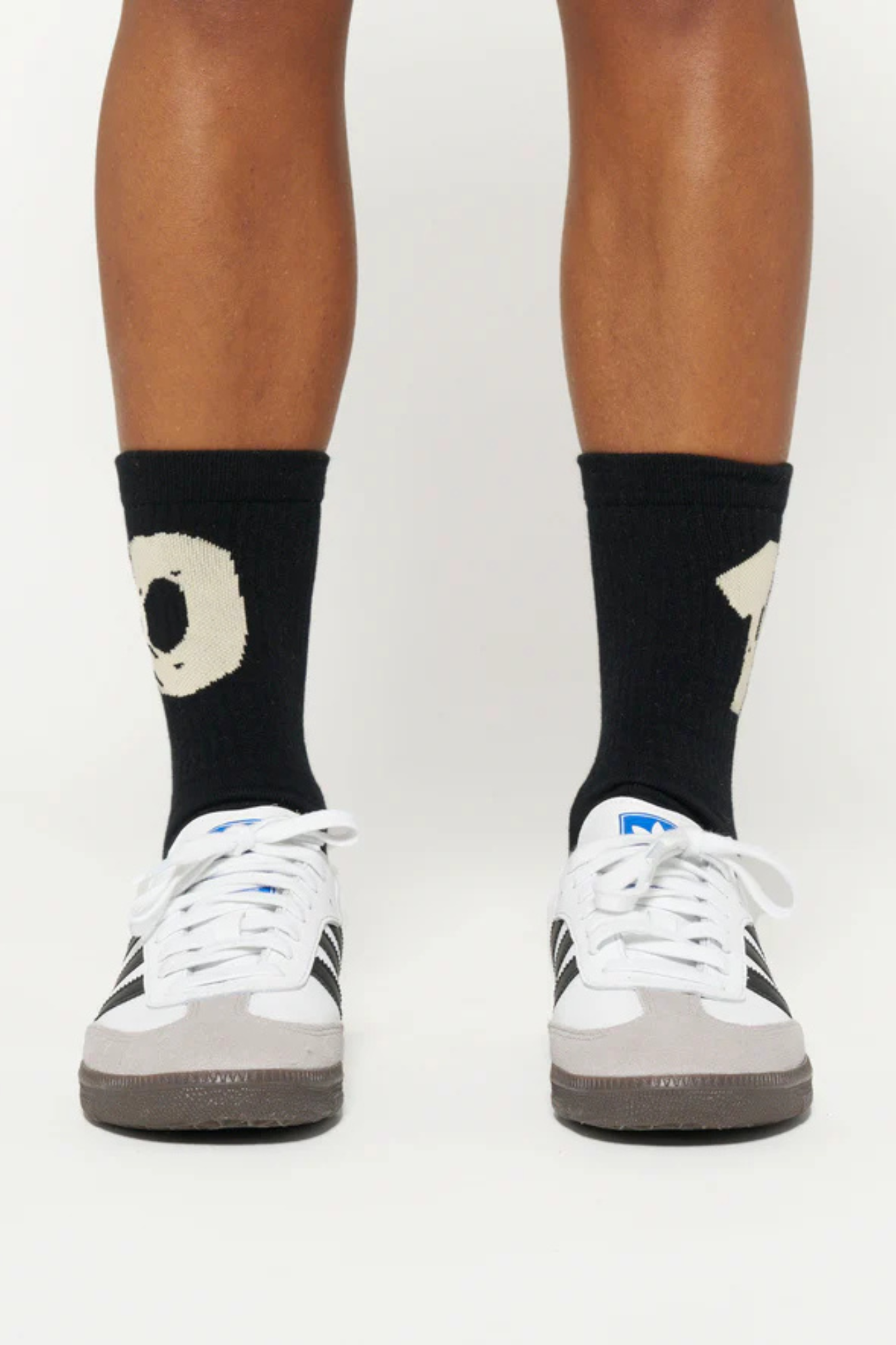 10DAYS socks in black. Front view