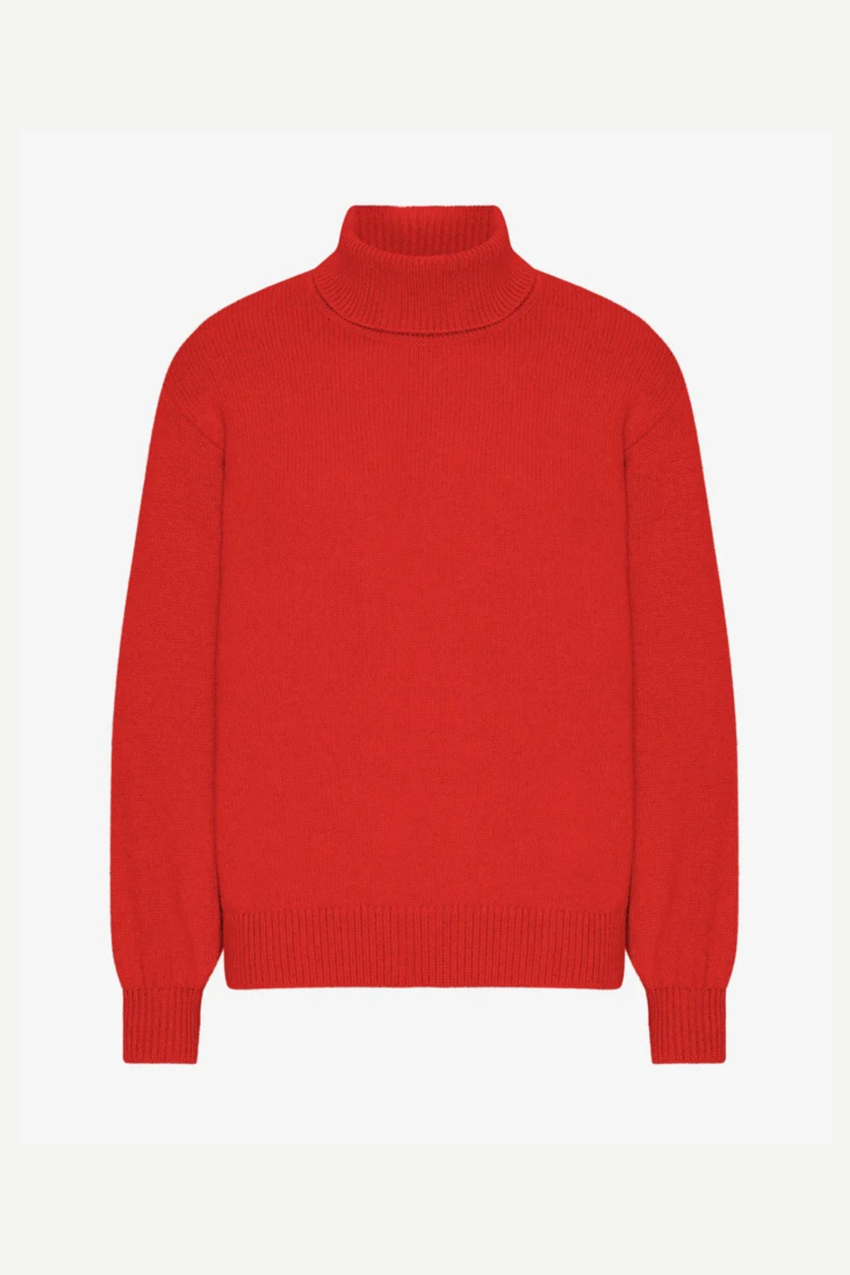 MERINO WOOL TURTLENECK WOMEN - RED TANGERINE