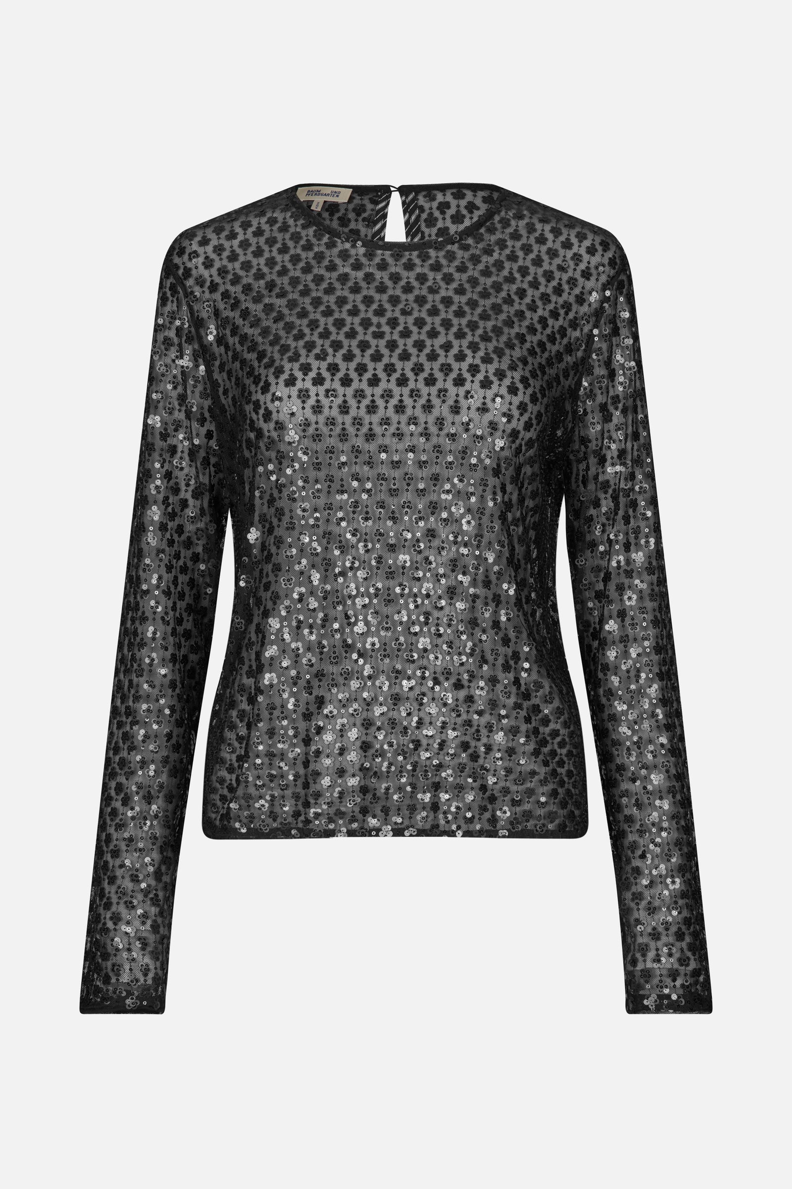 JASMIN SHIRT - BLACK FLOWER SEQUINCE