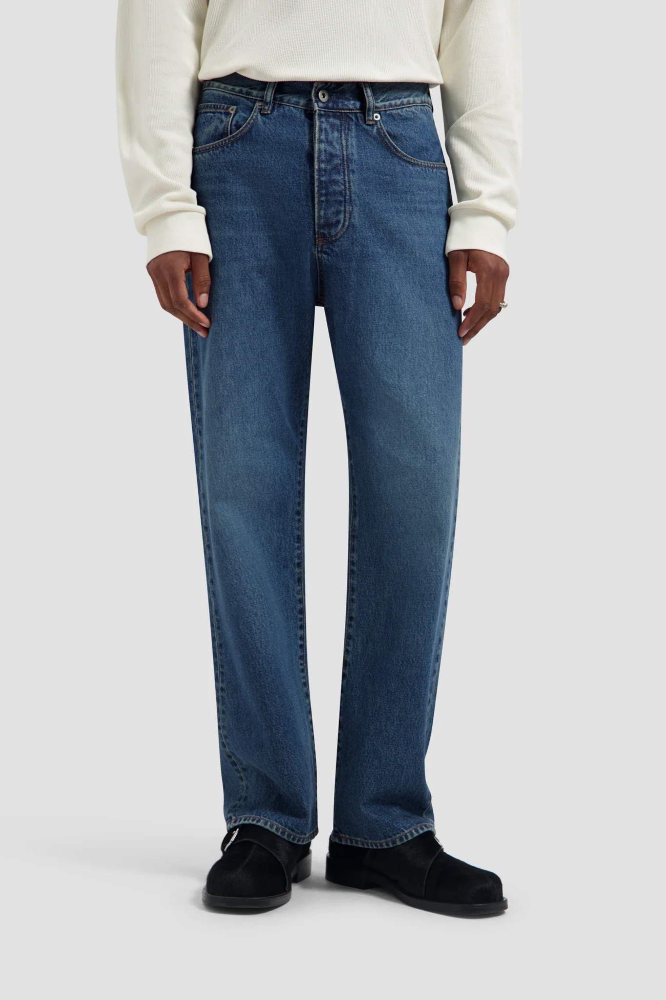 REGULAR DENIM PANT - MID BLUE