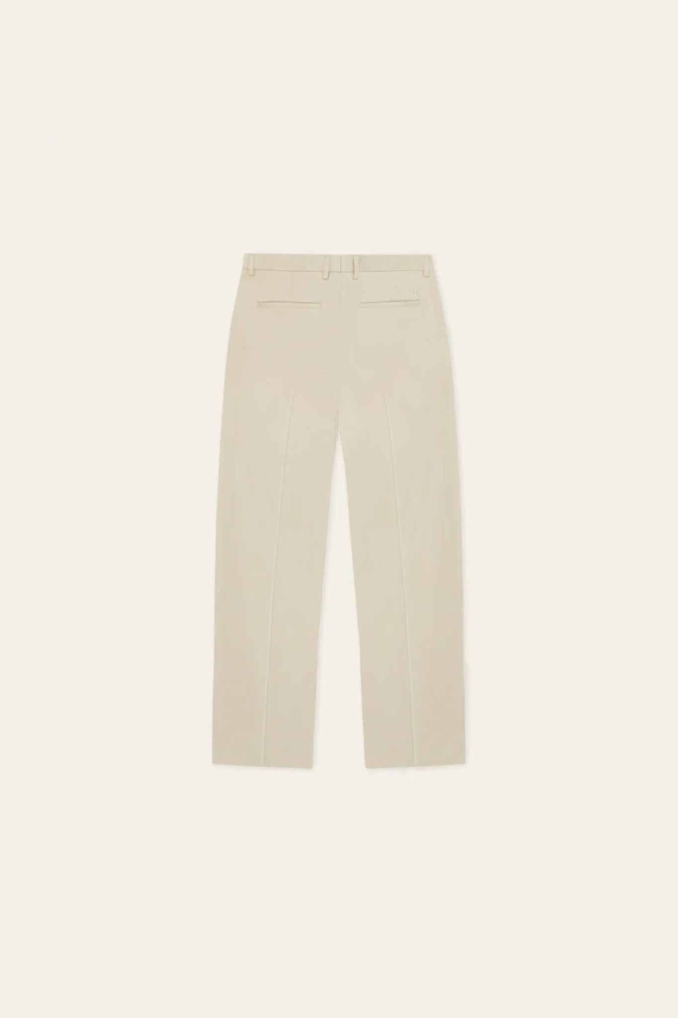 PLEATED TWILL SUIT PANTS - LIGHT SAND