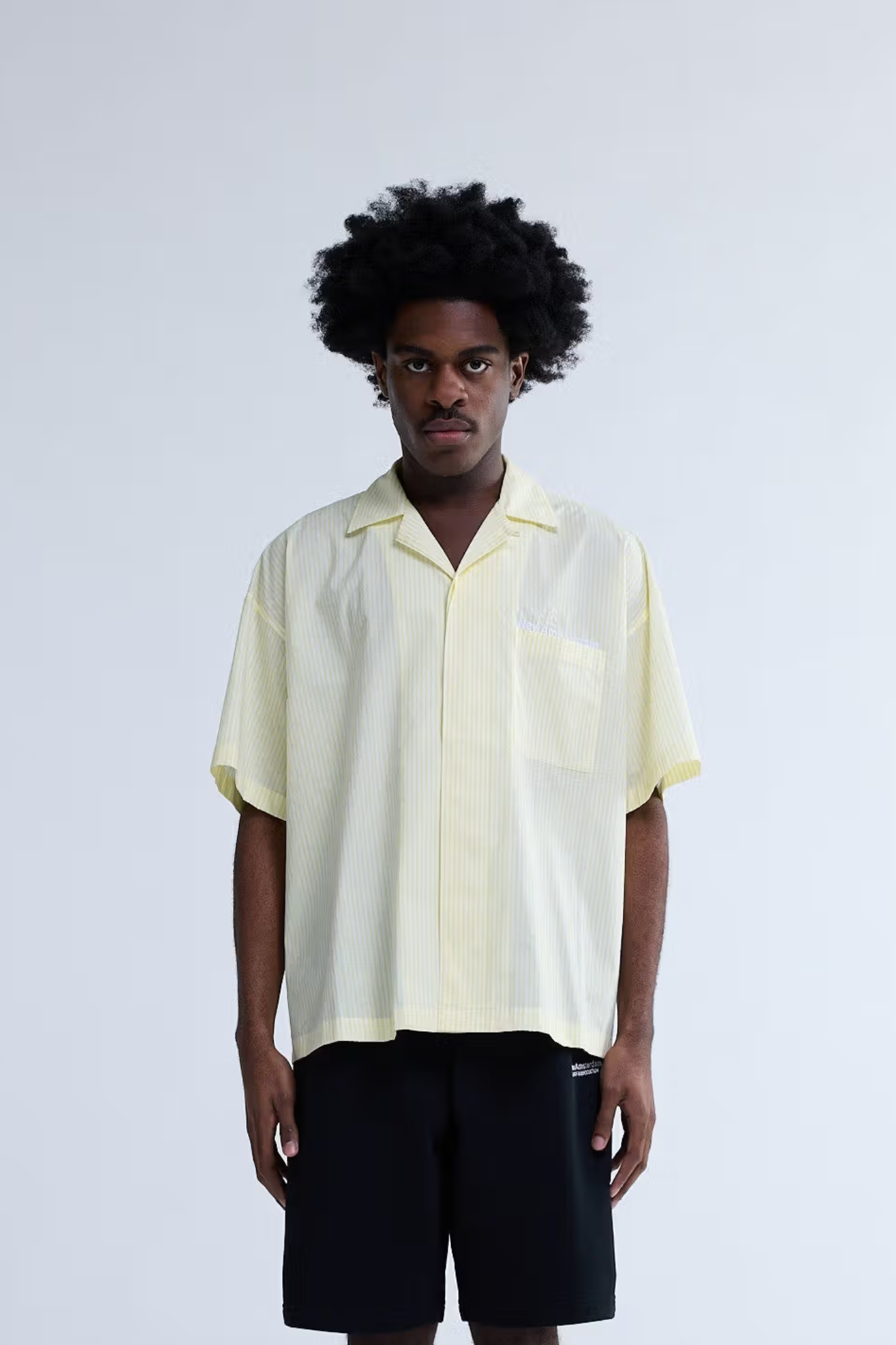 WIJK SHORT SLEEVES SHIRT - STRIPE YELLOW