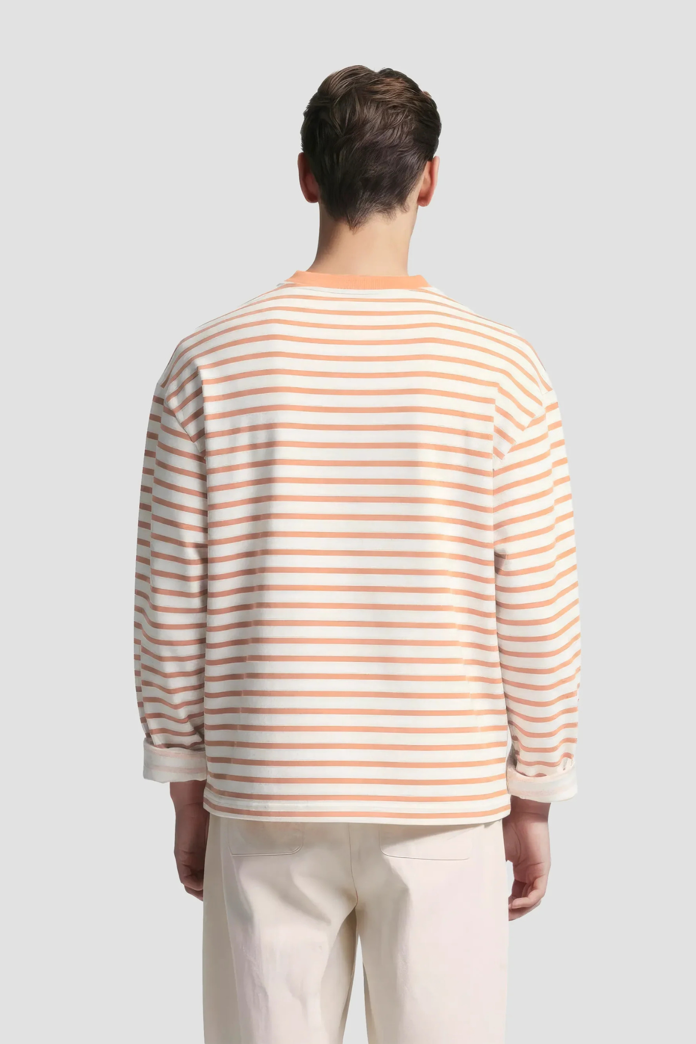 VARSITY STRIPED LONGSLEEVE - ORANGE