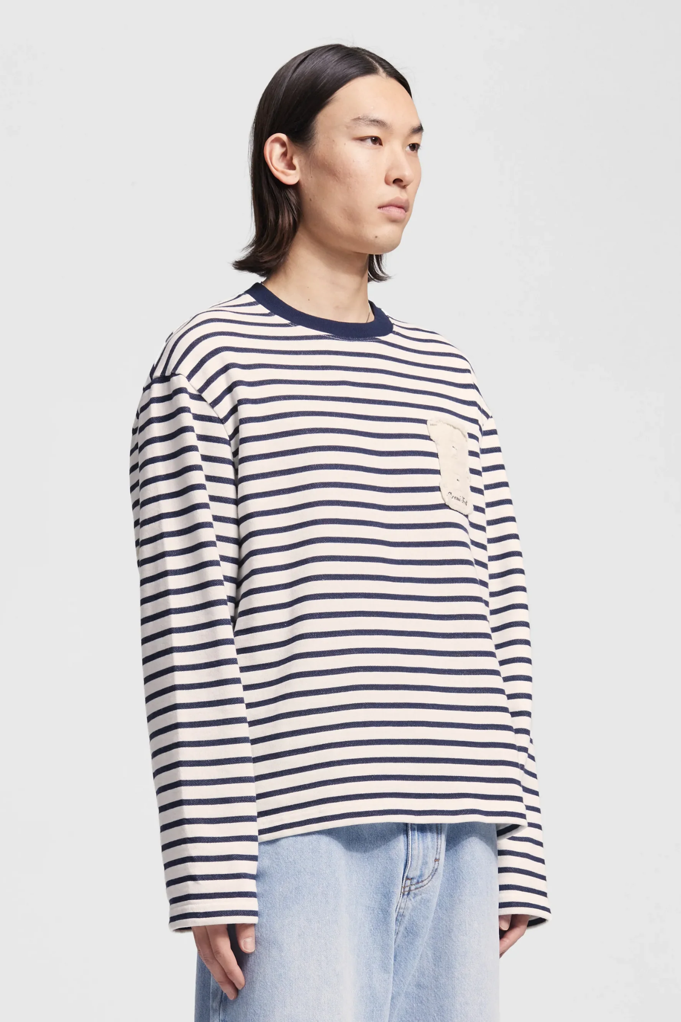 VARSITY STRIPED LONGSLEEVE - NAVY