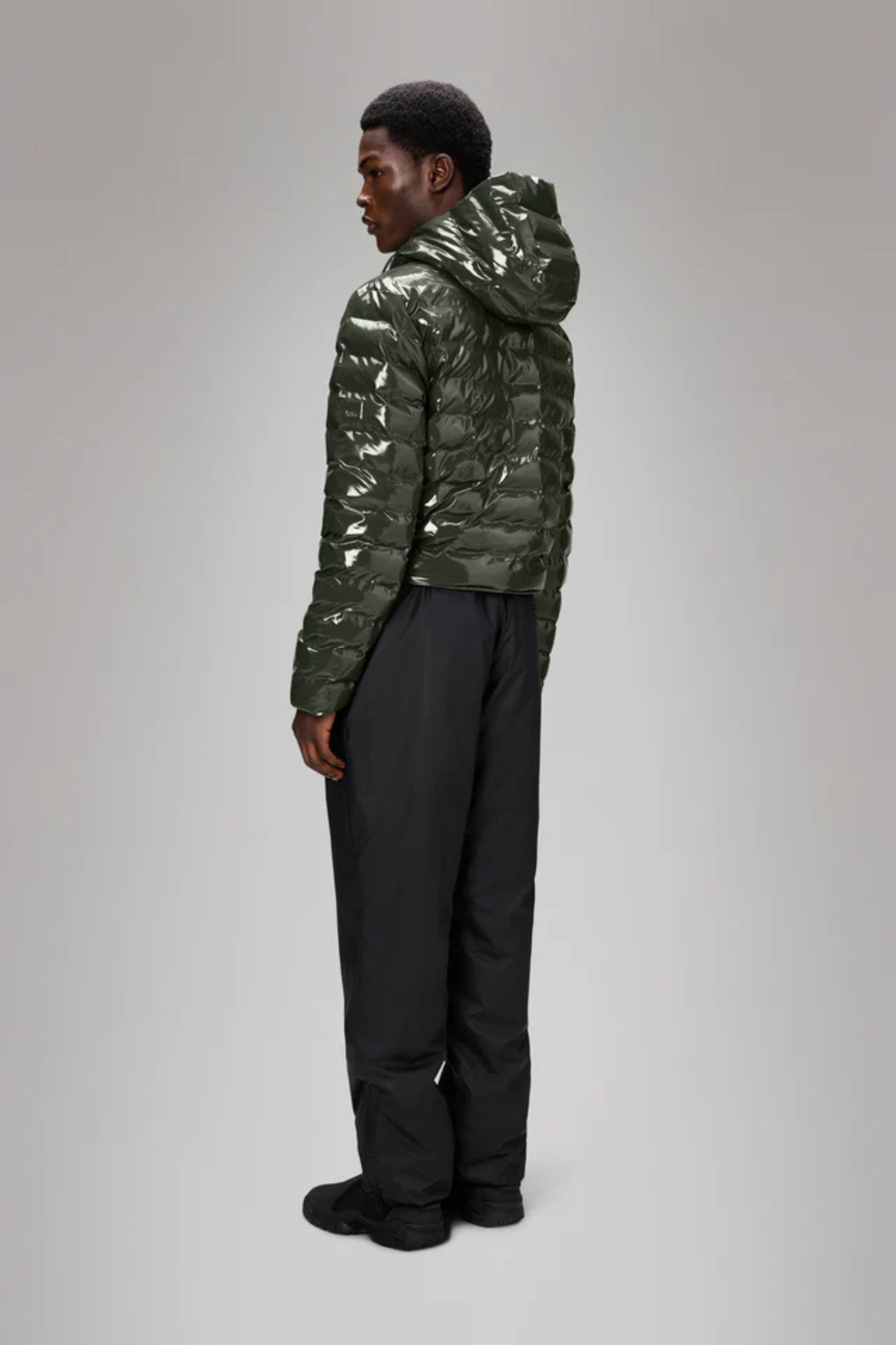 LOHJA SHORT PUFFER JACKET W3T2 - SWAMP