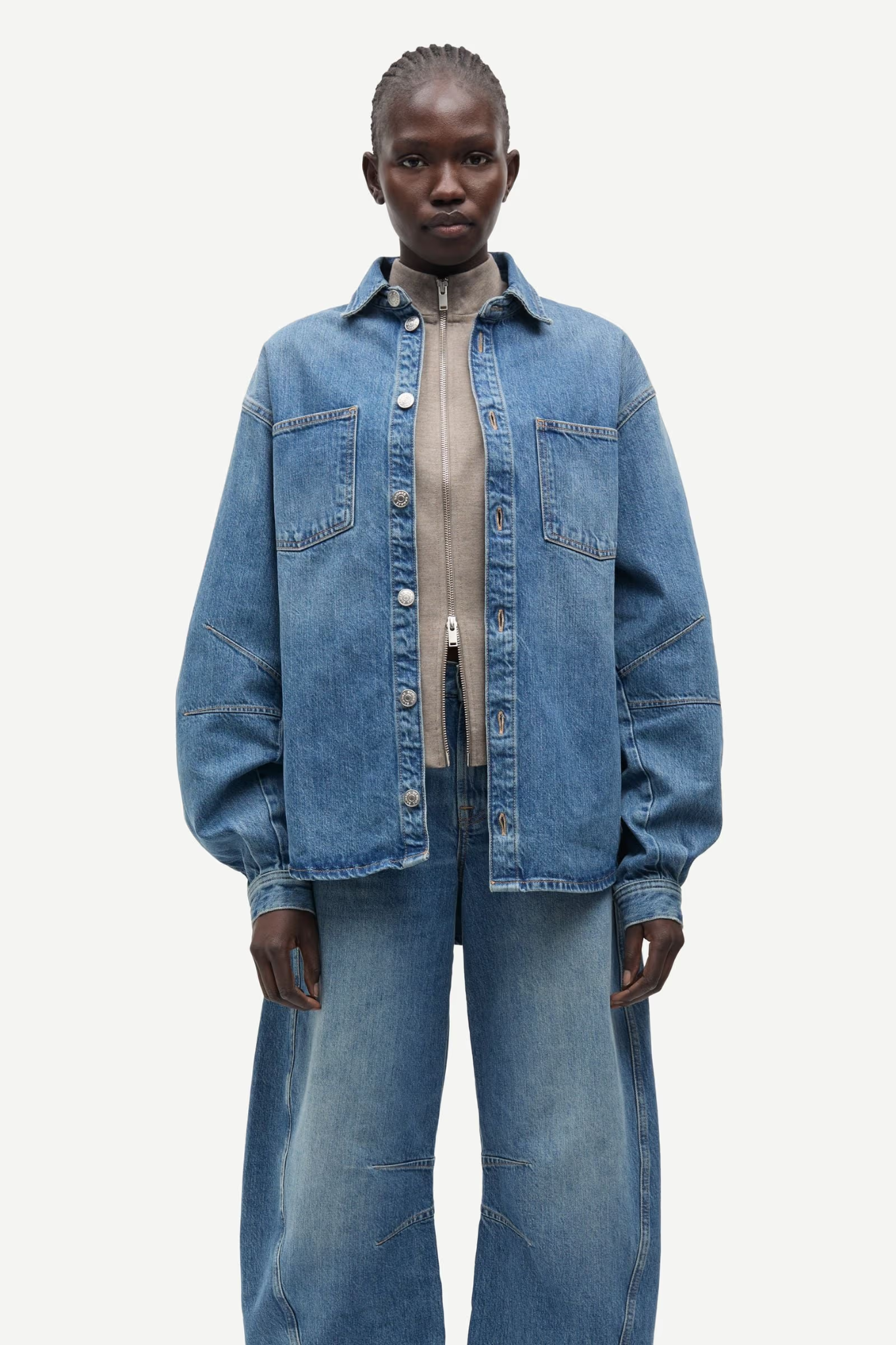 HARP SEAM SHIRT - SEPHIA BLUE