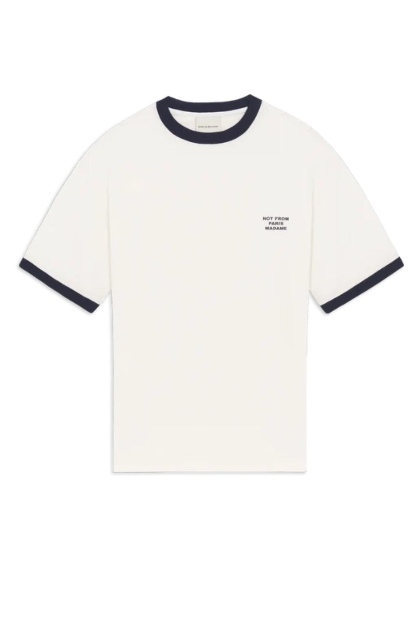 CONTRASTED SLOGAN T-SHIRT - OFF WHITE