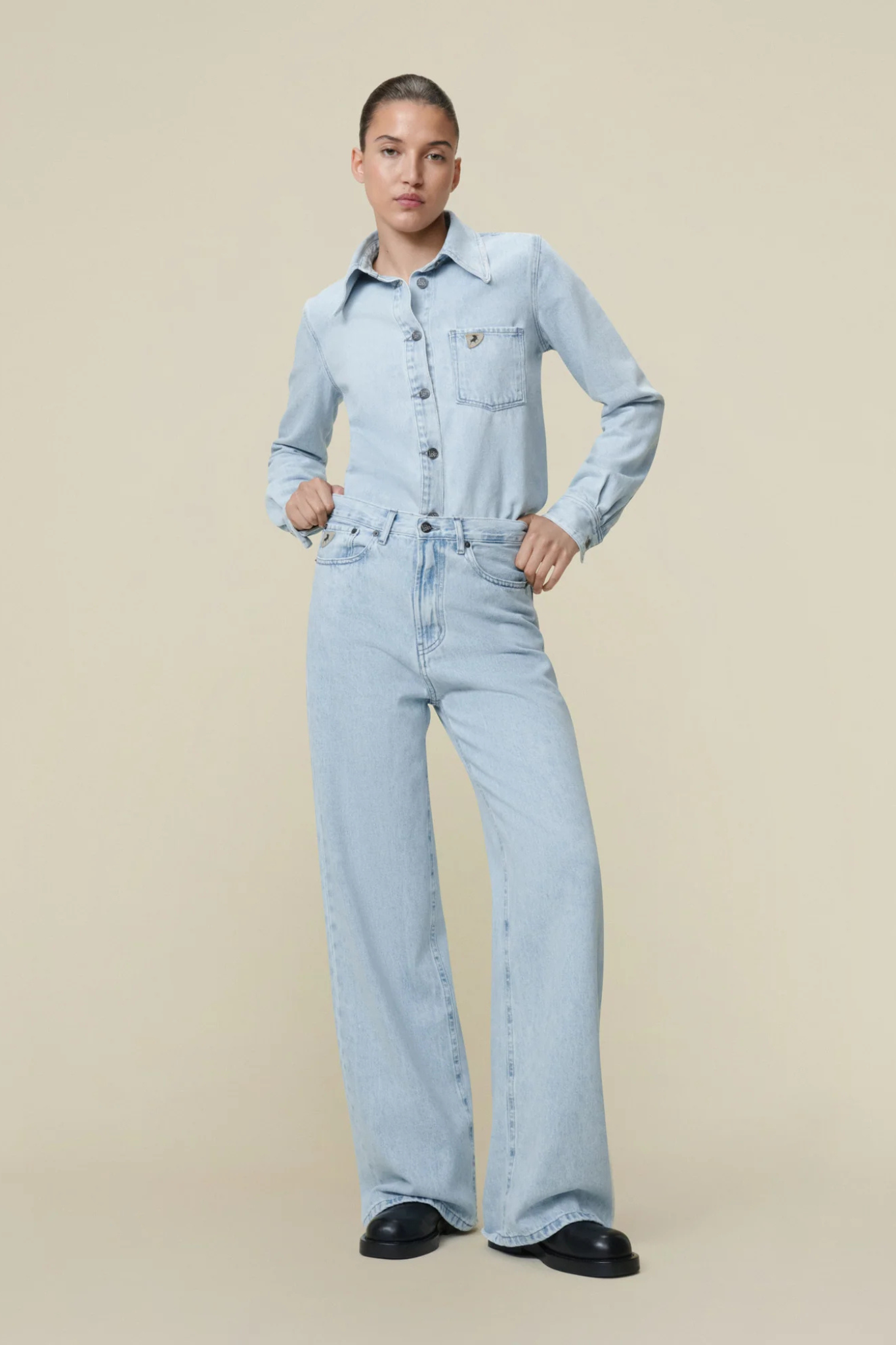 SKATER LOOSE Z JEANS - SNOW BLEACH