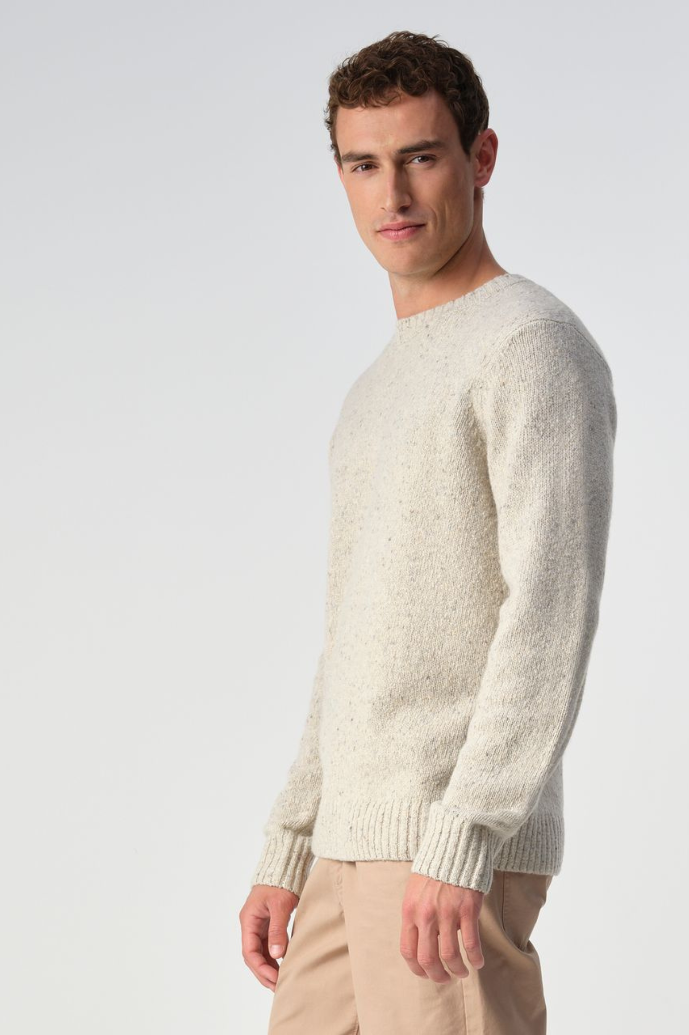 BUD CREWNECK SWEATER - CRYSTAL GREY BEIGE