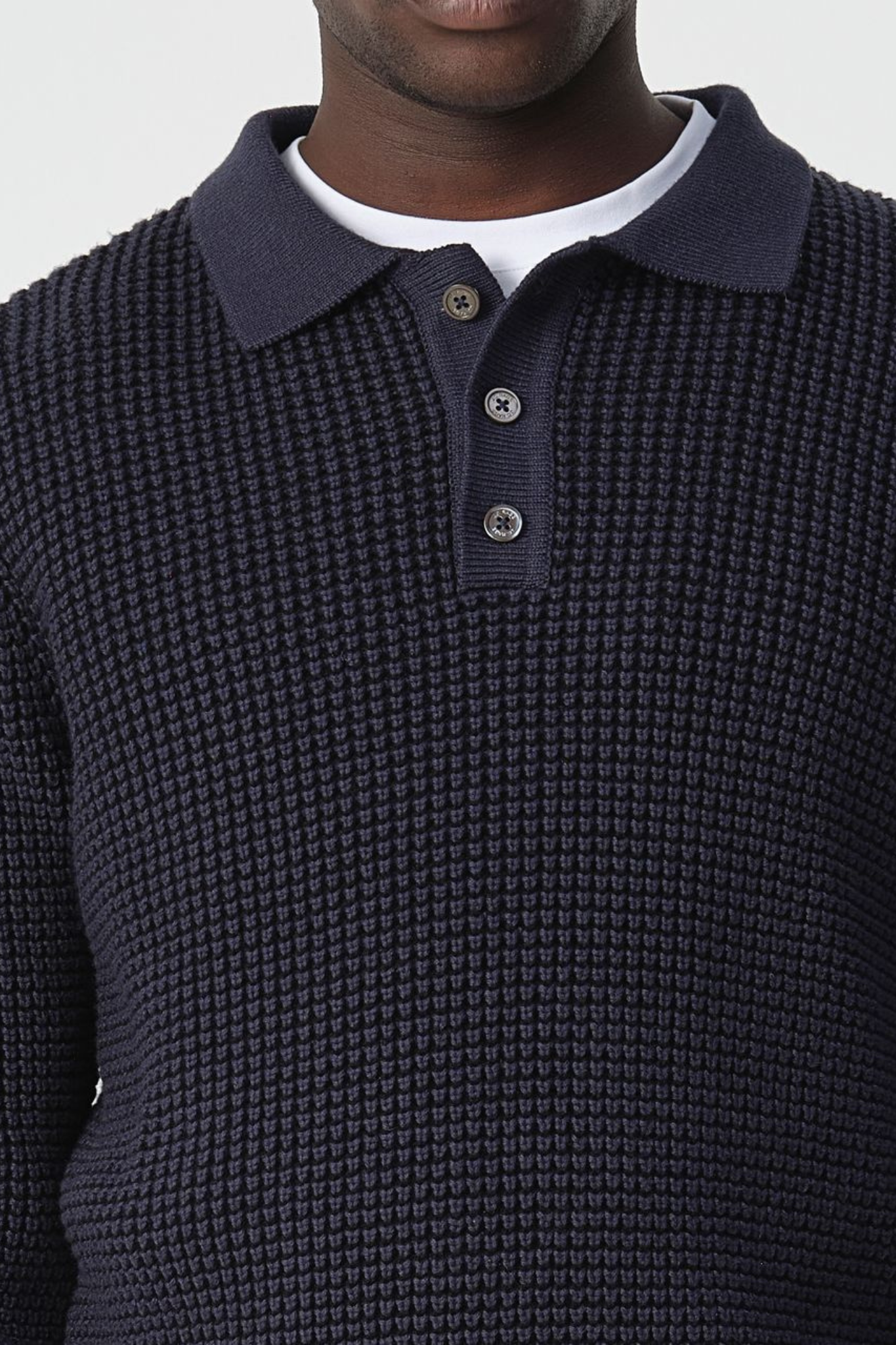 BAKER LS POLO SHIRT - OMBRE BLUE