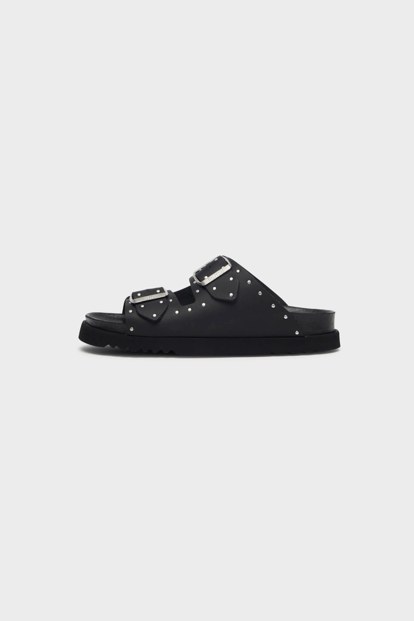 BEATRIZ SANDAL LEATHER + STUDS - BLACK