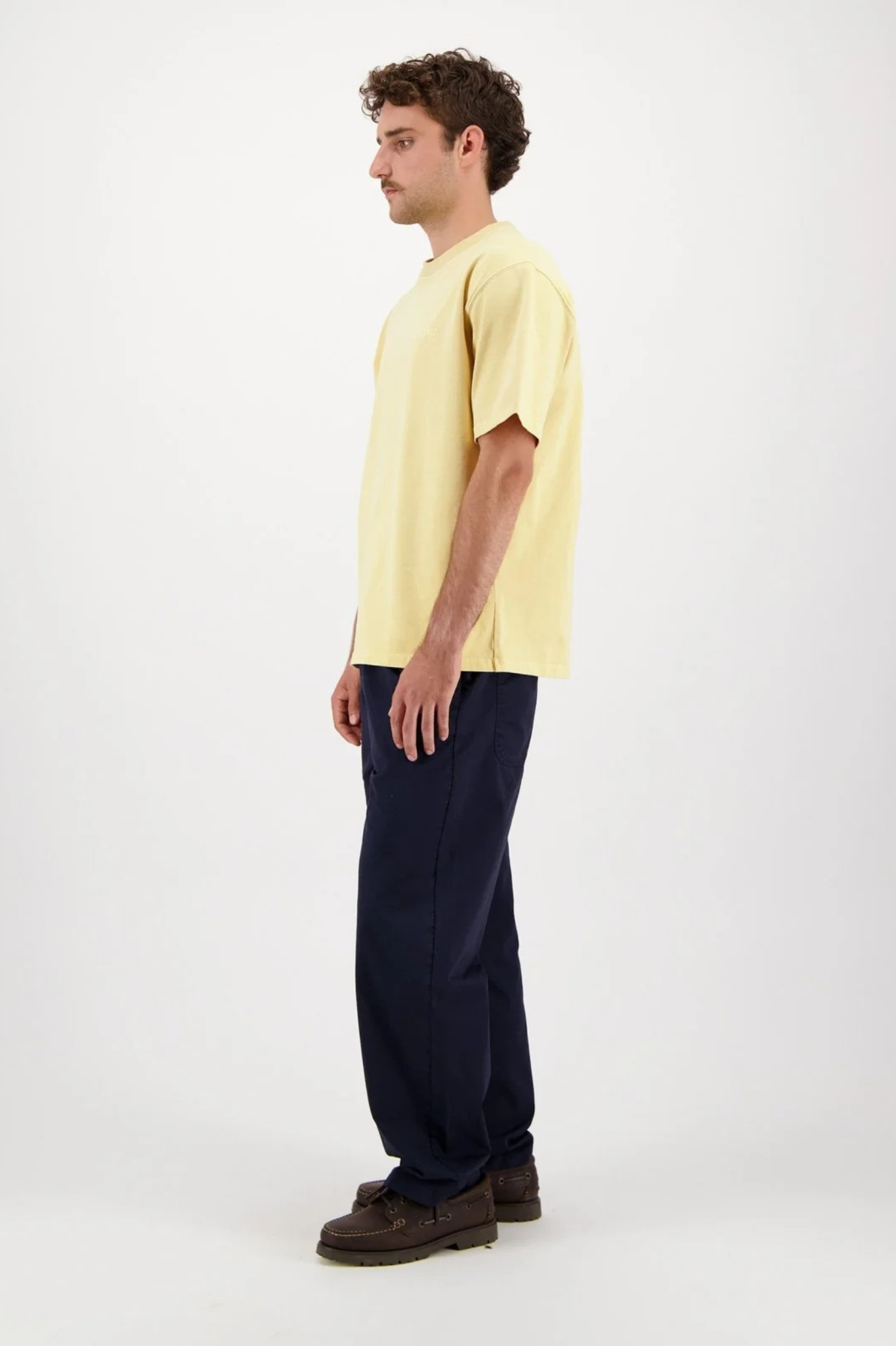 STONEWASHED T-SHIRT - LIGHT YELLOW