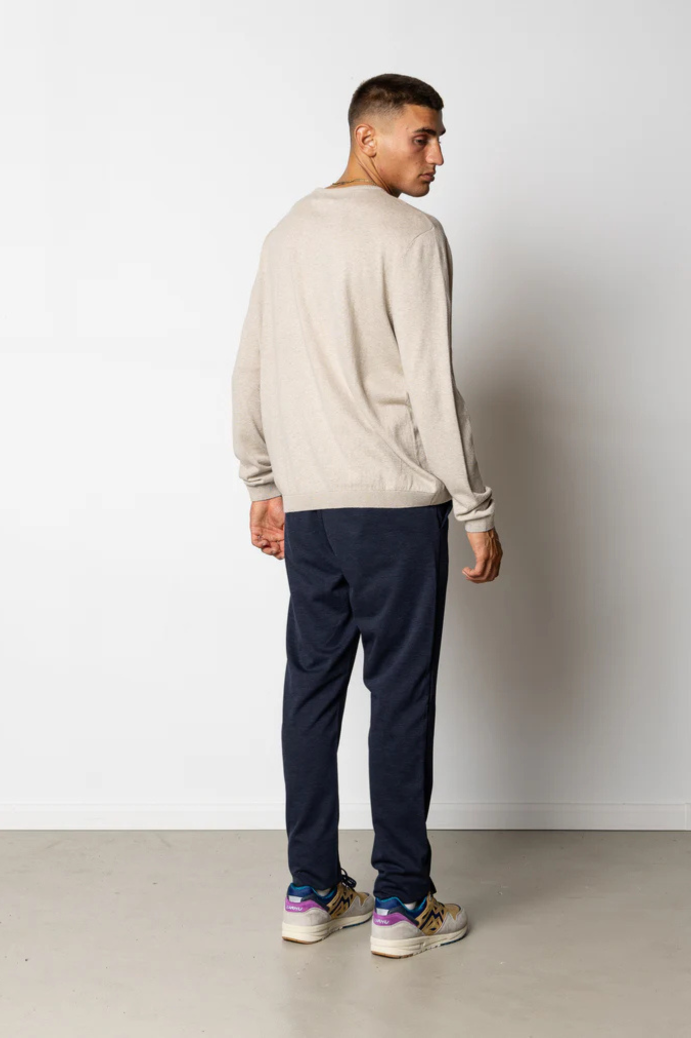 CLAUDE CREWNECK KNIT SWEATER - ECRU MELANGE