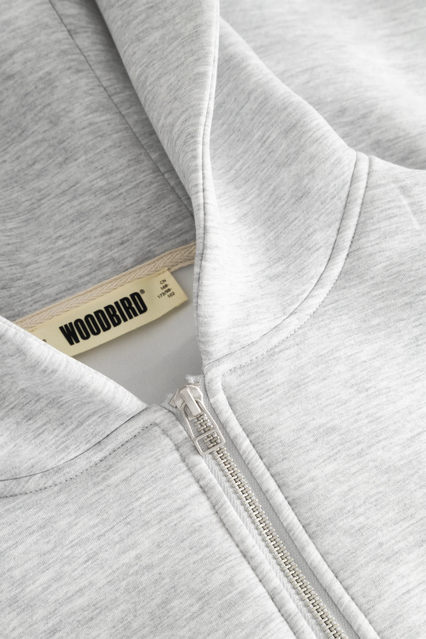 FUJI SCUBA ZIP HOODIE - LIGHT GREY MELANGE