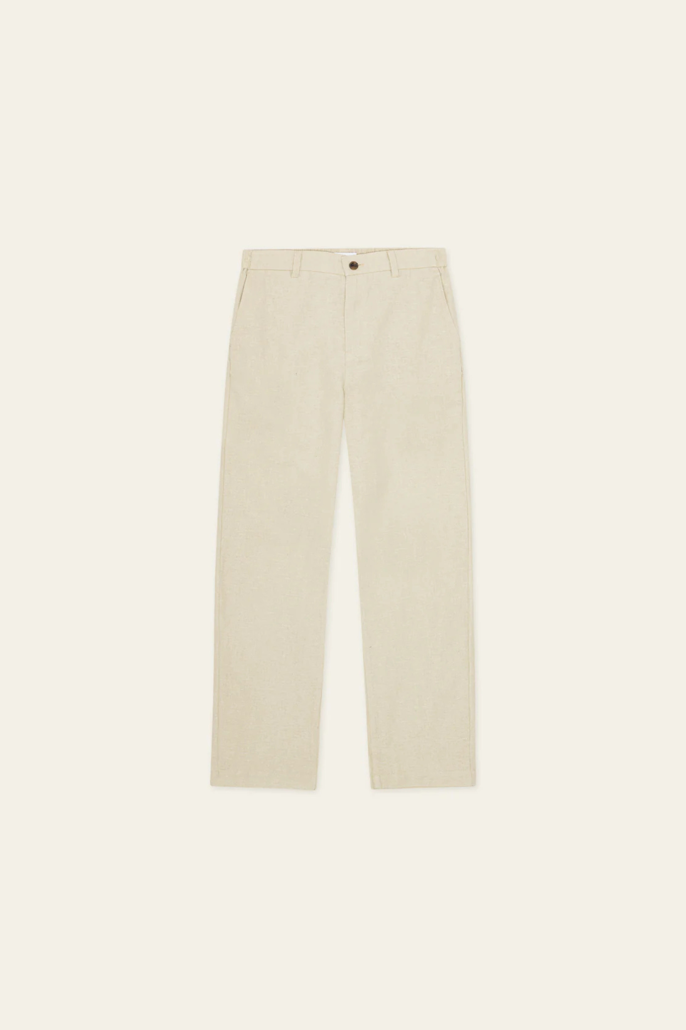 LINEN COMFORT SUIT PANTS - LIGHT SAND