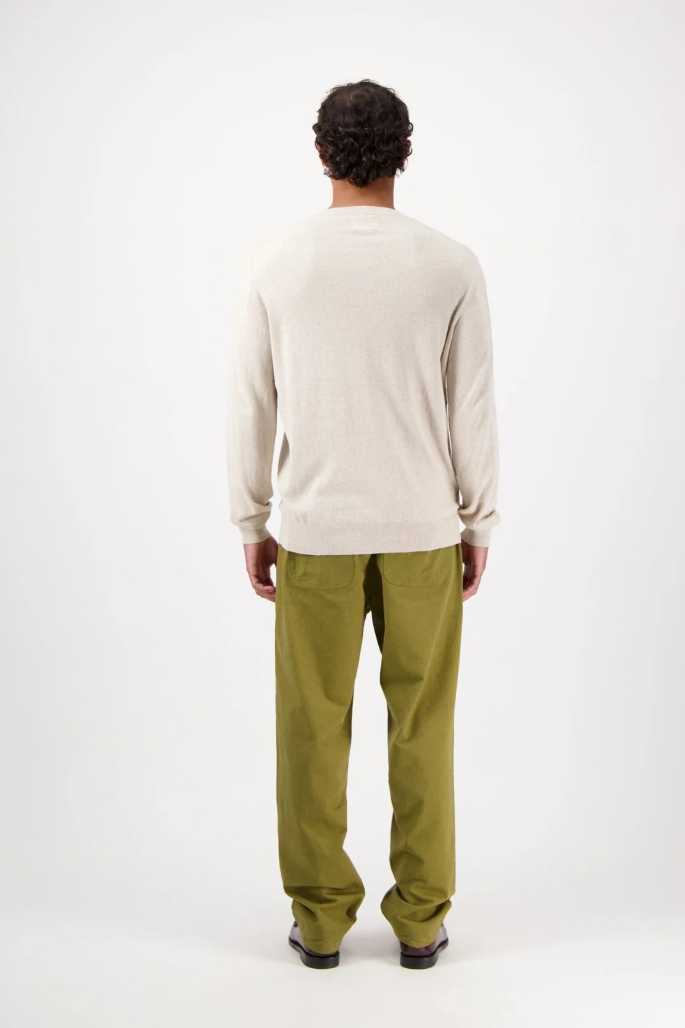 EYEBALL NEPPY CREW SWEATER - SAND