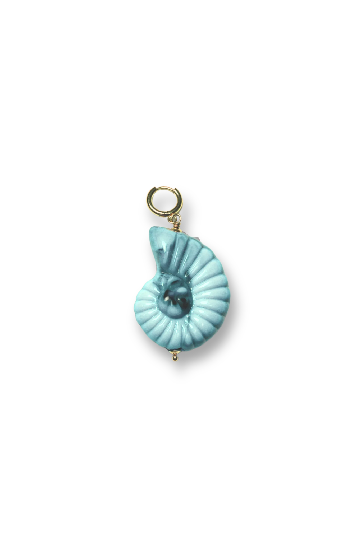 BLUE SHELL SMALL PENDANT - LIGHT BLUE