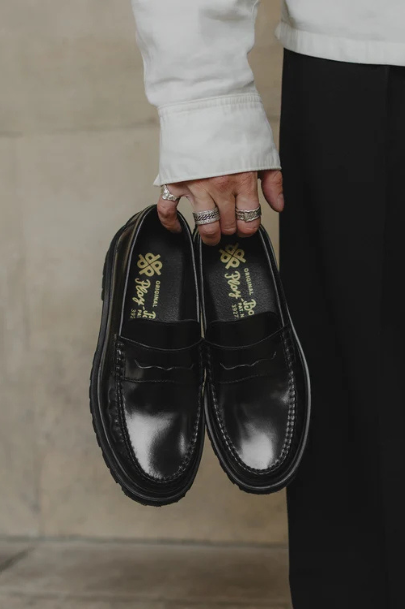 AUSTIN MEN SHOES - BLACK POLIDO