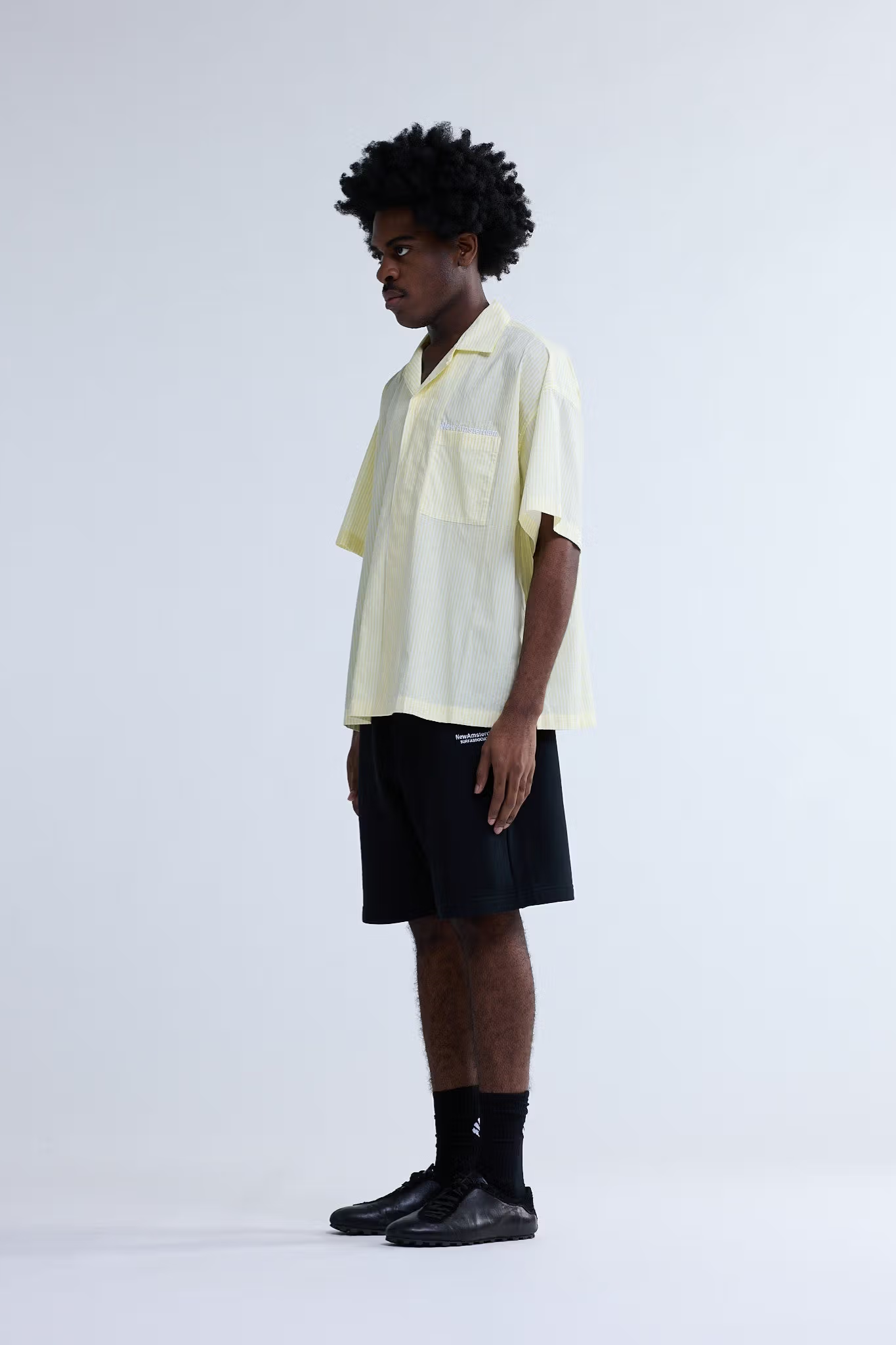 WIJK SHORT SLEEVES SHIRT - STRIPE YELLOW