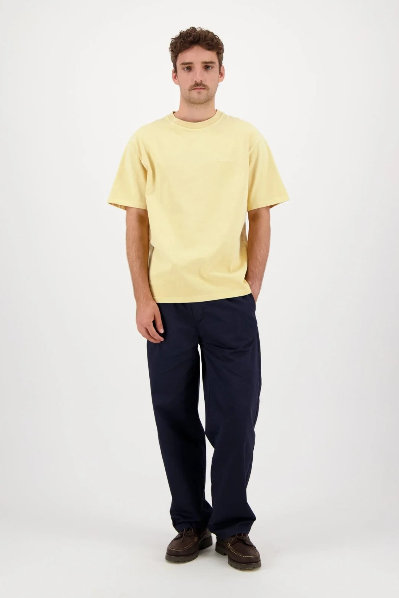 STONEWASHED T-SHIRT - LIGHT YELLOW