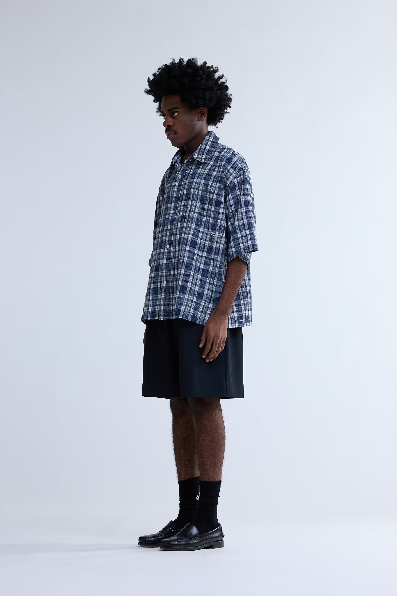 WIJK SHORT SLEEVES SHIRT - BLEACHED CHECK