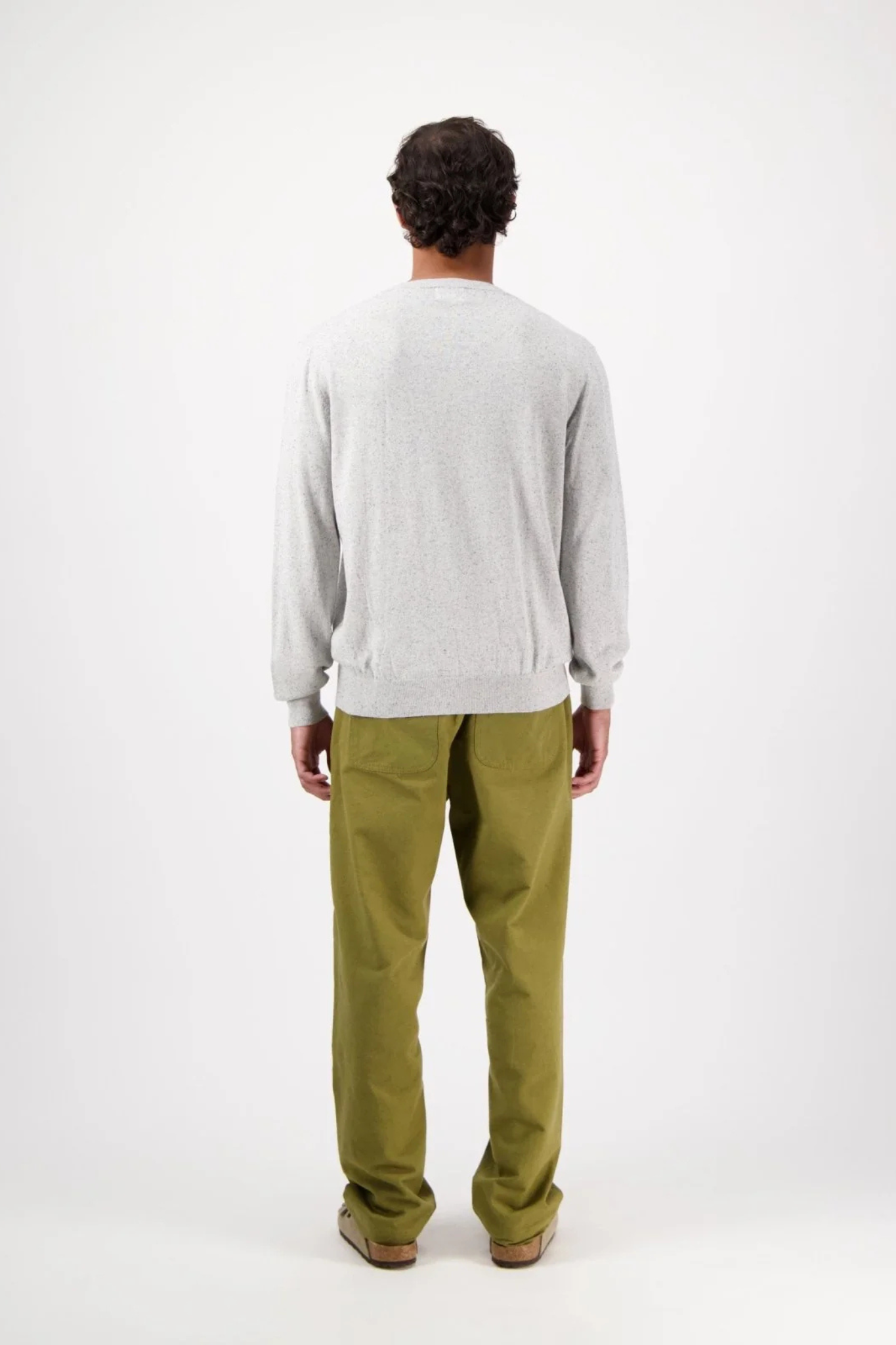 EYEBALL NEPPY CREW SWEATER - GREY