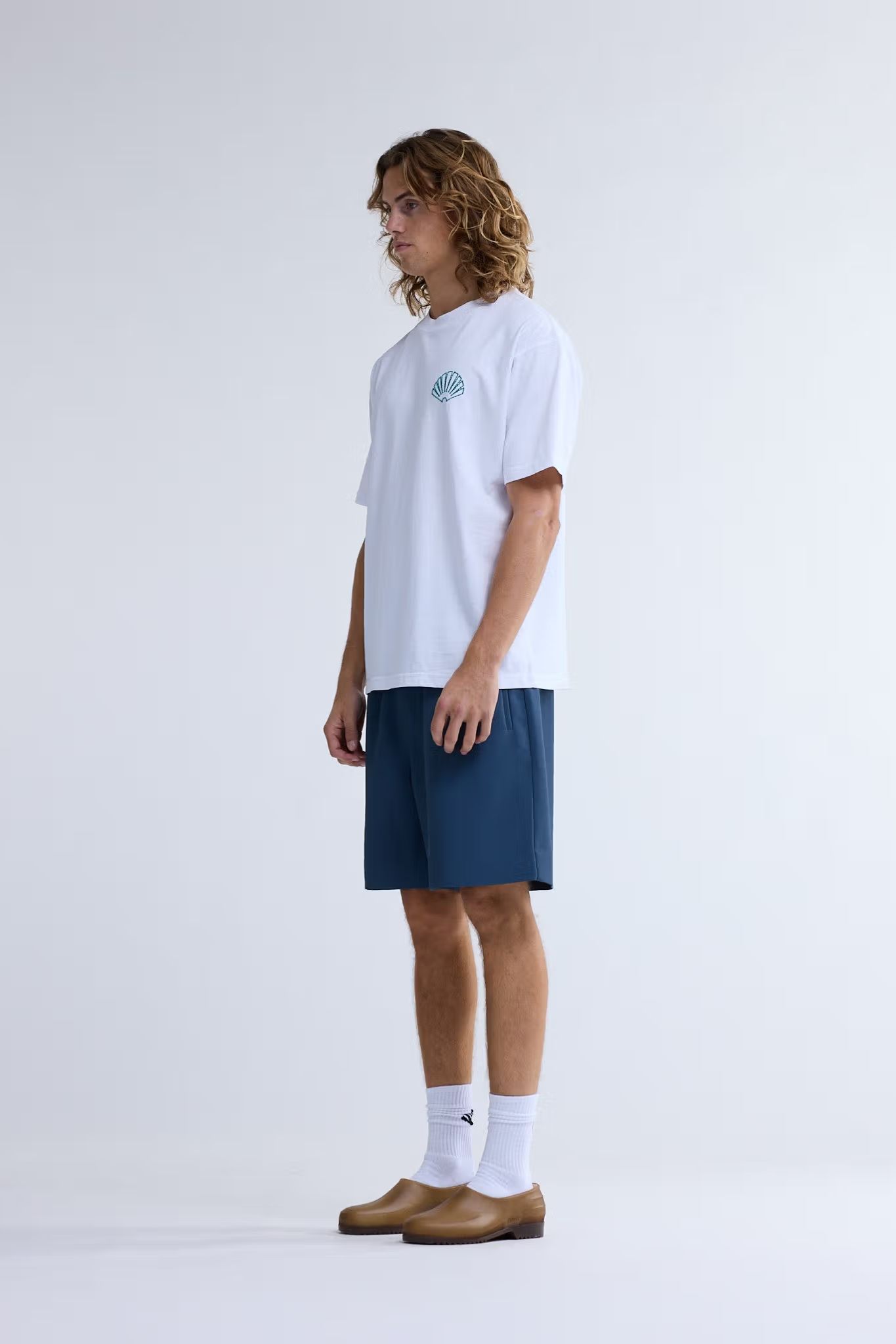 LOGO T-SHIRT - WHITE/SEA GREEN