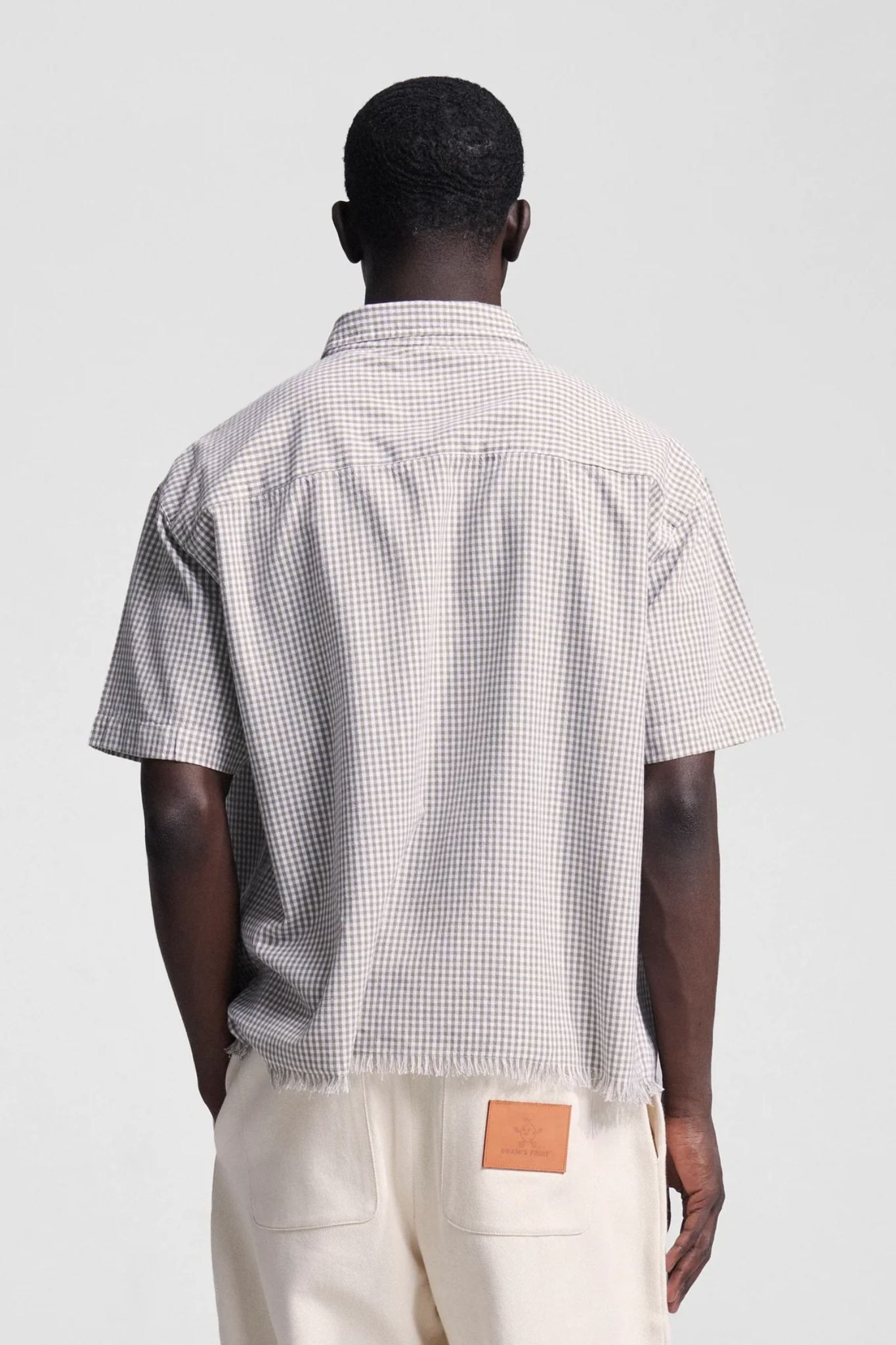 DISTRESSED FARMER'S SHIRT - OLIVE GREEN