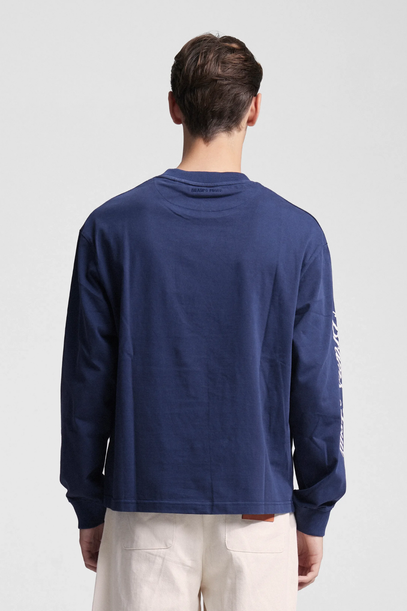 SCRIPT LOGO LONGSLEEVE T-SHIRT - NAVY