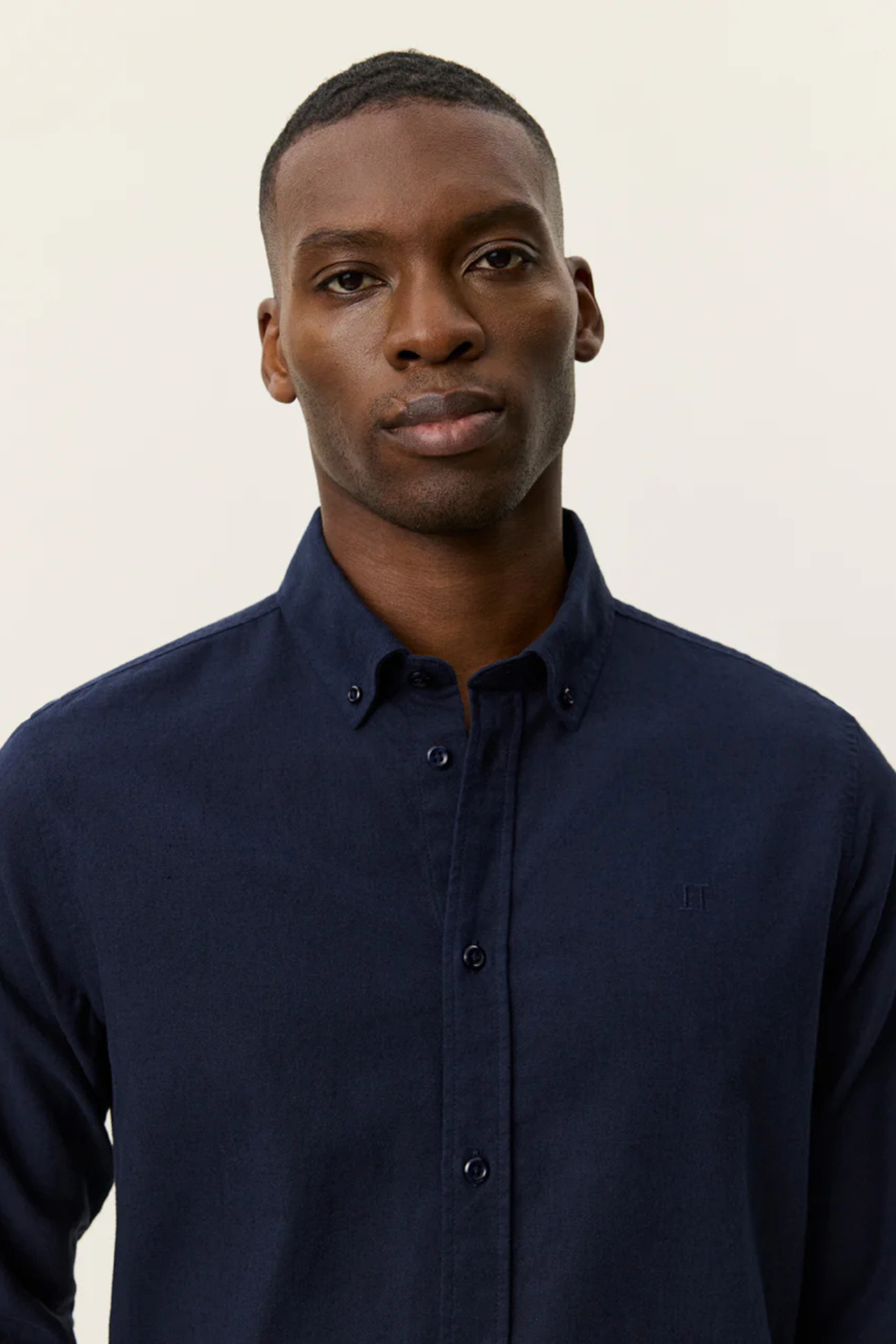 KONRAD COTTON LINNENSHIRT - DARK NAVY