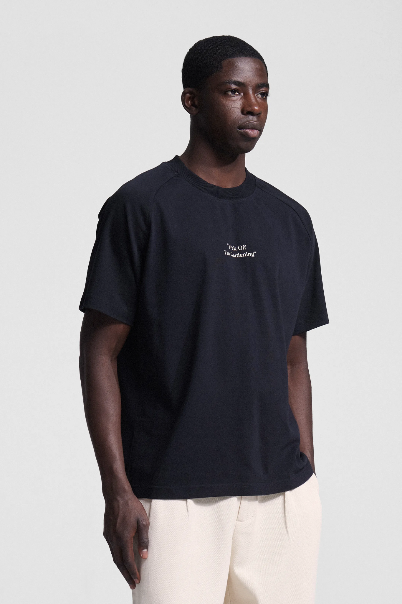 FUCK OFF RAGLAN T-SHIRT - BLACK