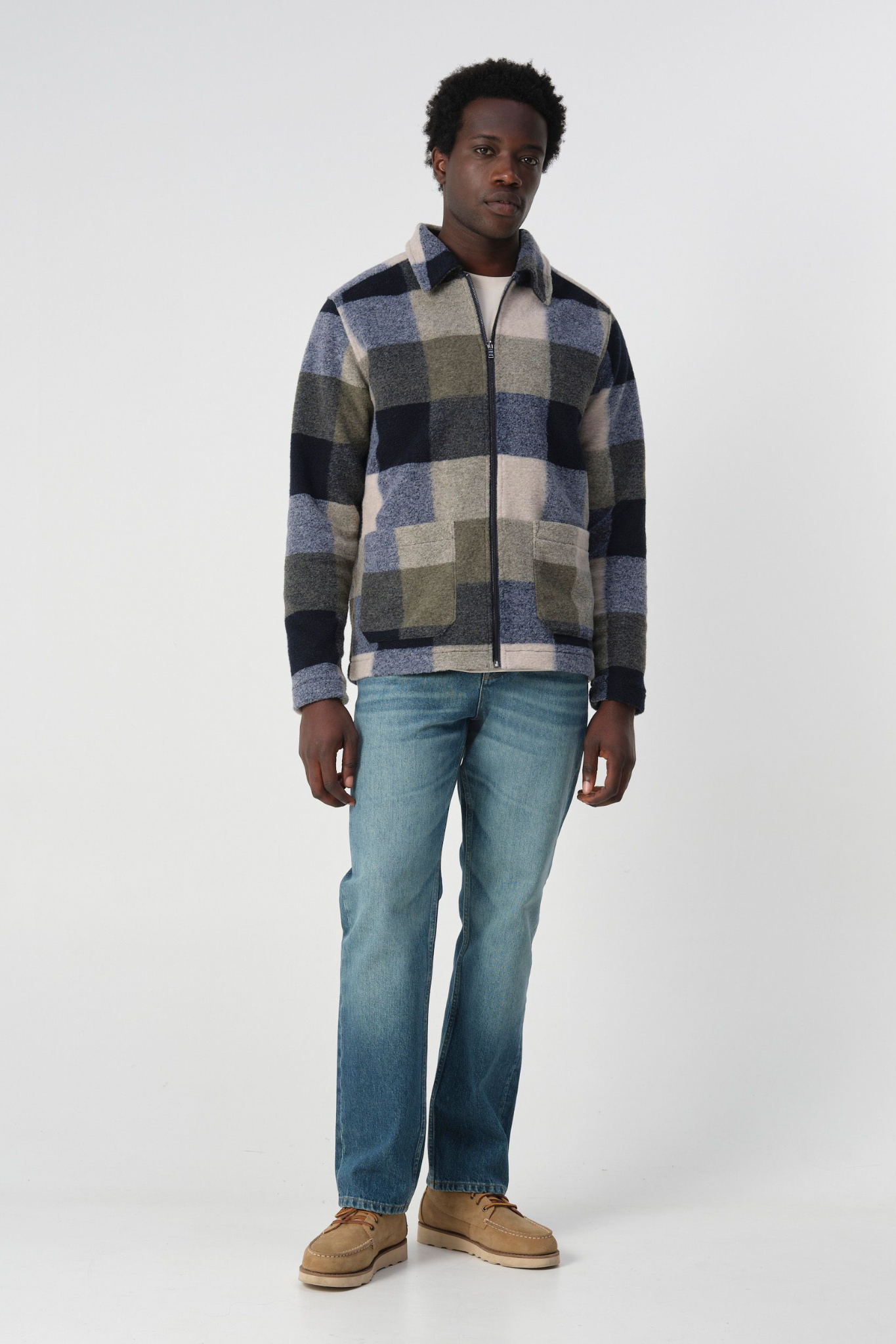 BENJI CHECK OVERSHIRT - SKY CAPTAIN BLUE