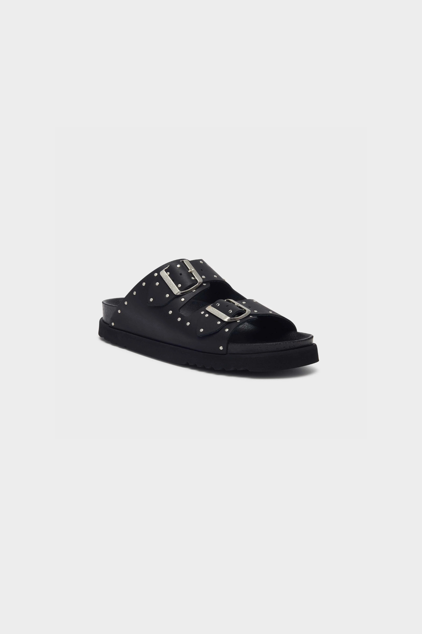 BEATRIZ SANDAL LEATHER + STUDS - BLACK