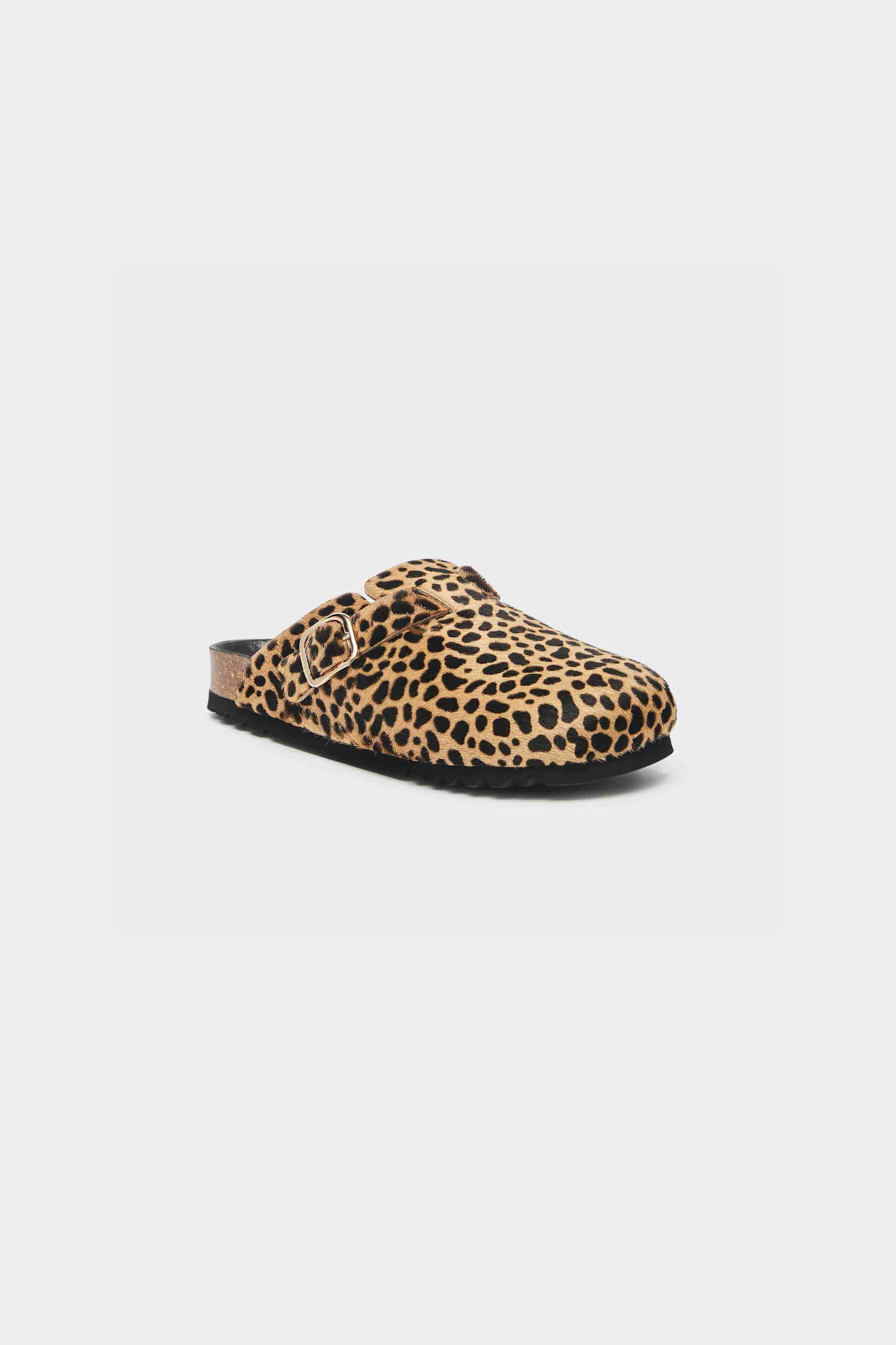 FAE SANDAL PONY LEATHER - LEOPARD